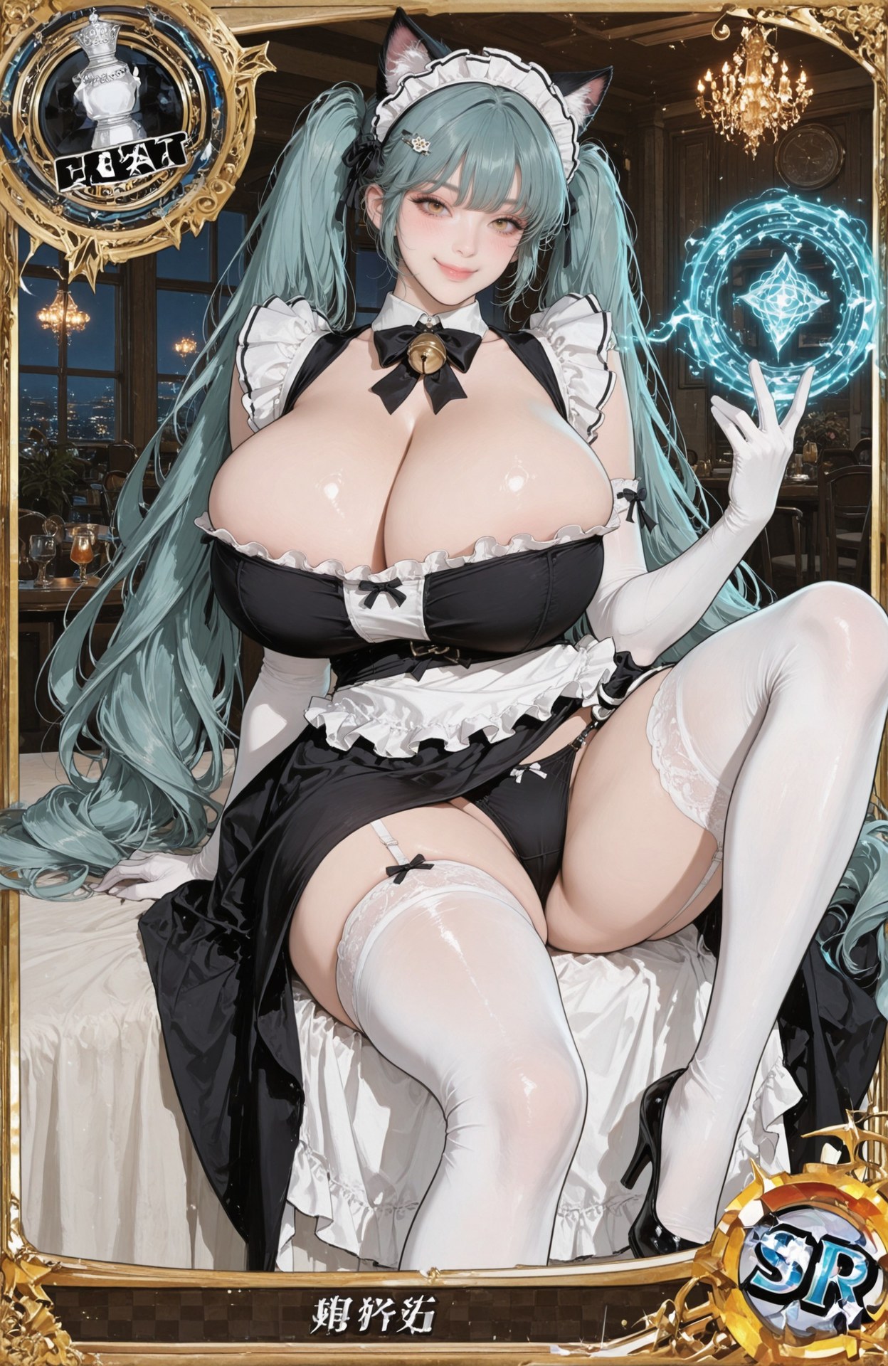 AI Generated Anime Girl - Goddess of Victory NIKKE Privaty bodysuit, black stockings, white stockings, uniform styling, wet-look styling AI画像ギャラリー 159P