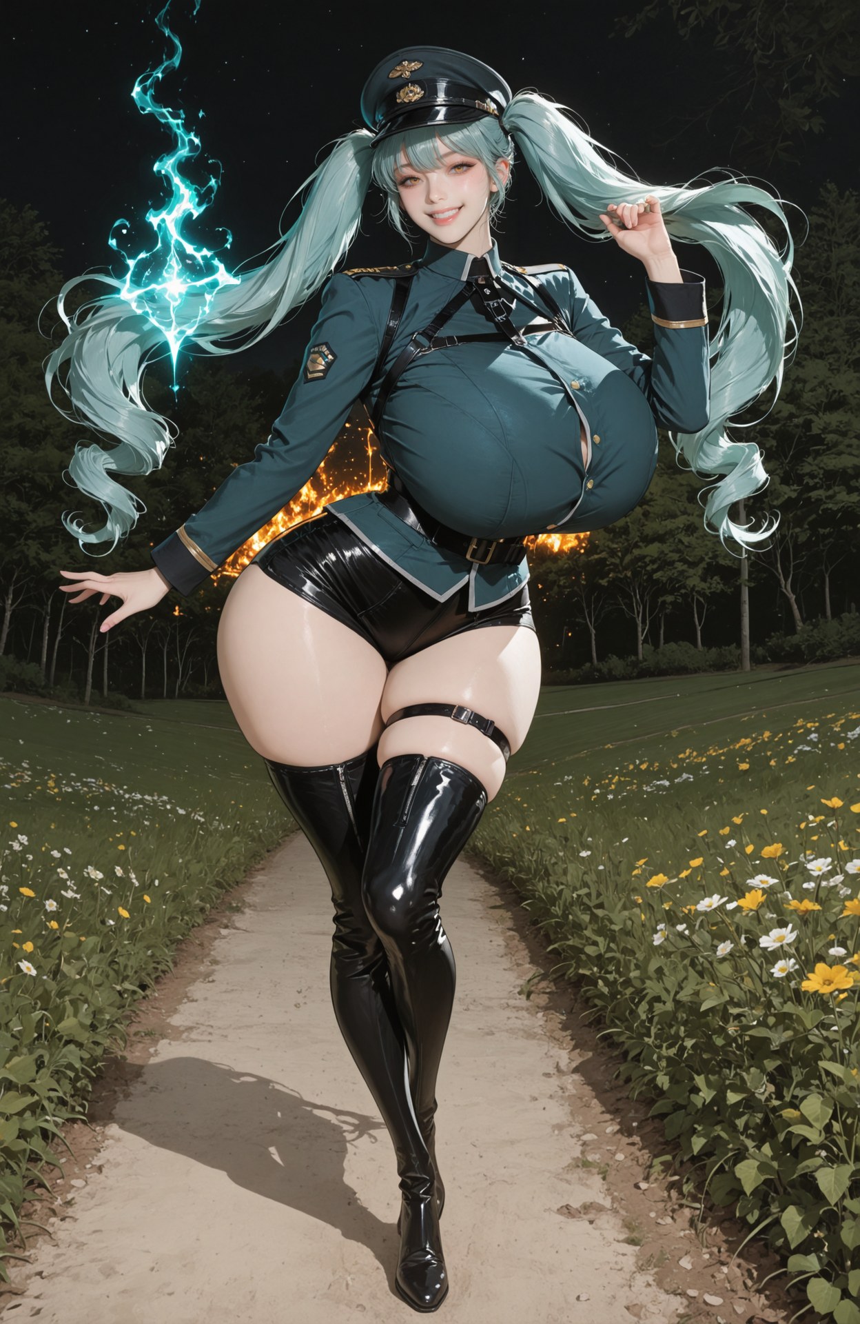 AI Generated Anime Girl - Goddess of Victory NIKKE Privaty bodysuit, black stockings, white stockings, uniform styling, wet-look styling AI画像ギャラリー 159P