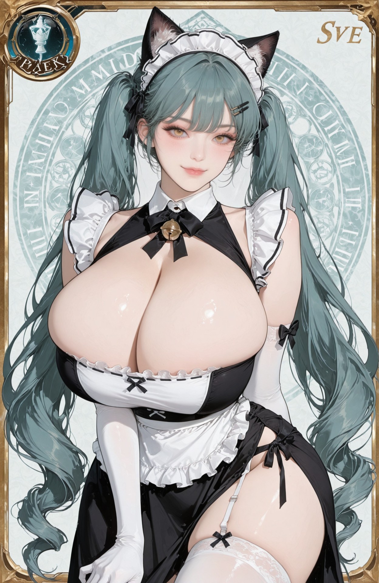 AI Generated Anime Girl - Goddess of Victory NIKKE Privaty: bodysuit, black stockings, white stockings, uniform styling, wet-look styling 159P