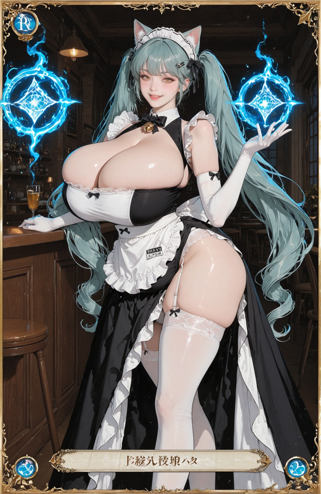 AI Generated Anime Girl - Goddess of Victory NIKKE Privaty: bodysuit, black stockings, white stockings, uniform styling, wet-look styling 159P