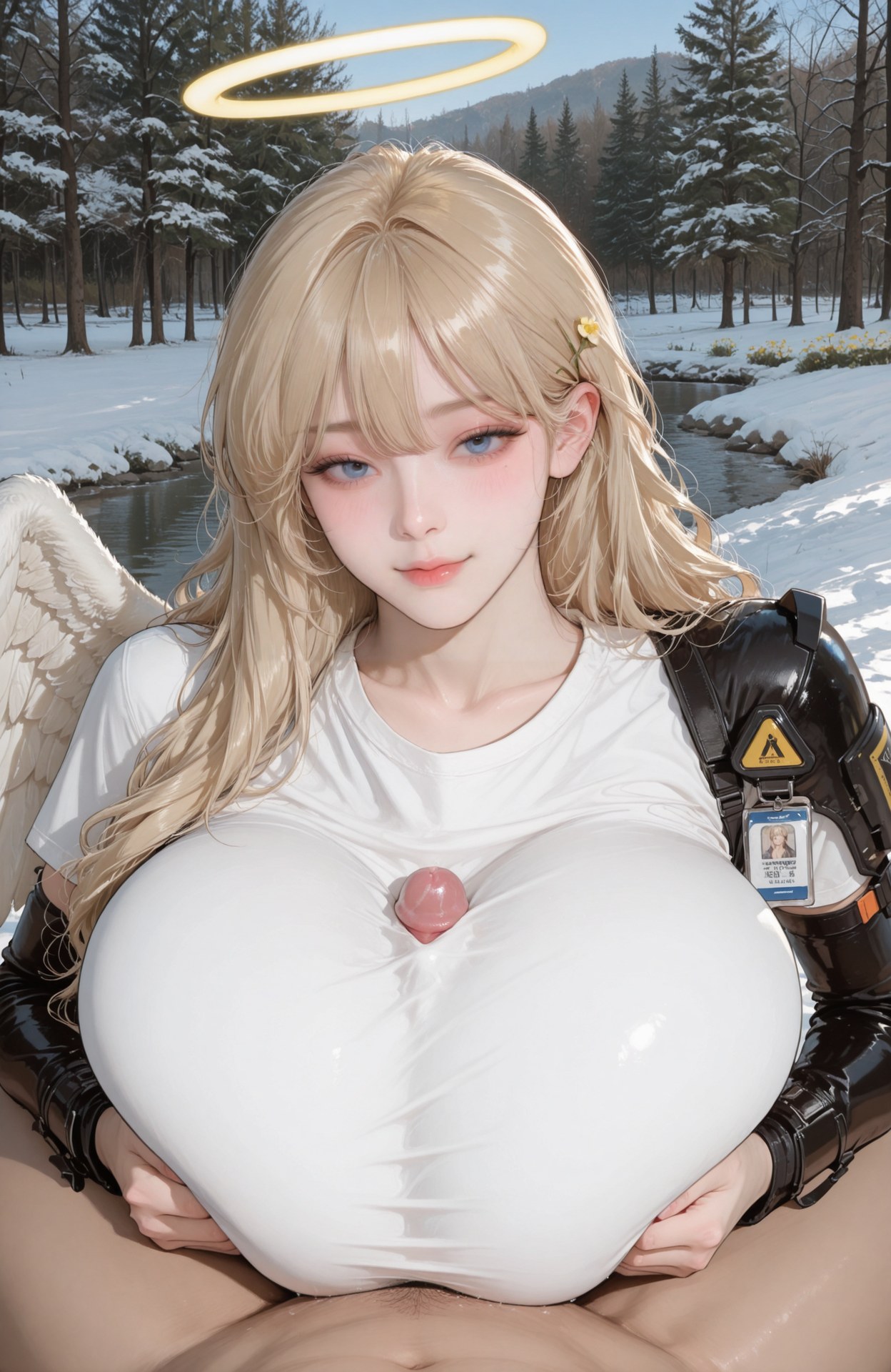 AI Generated Anime Girl - Goddess of Victory NIKKE Guillotine bộ ảnh AI lace lingerie, bodysuit, wet-look styling, explicit nude detail 106P