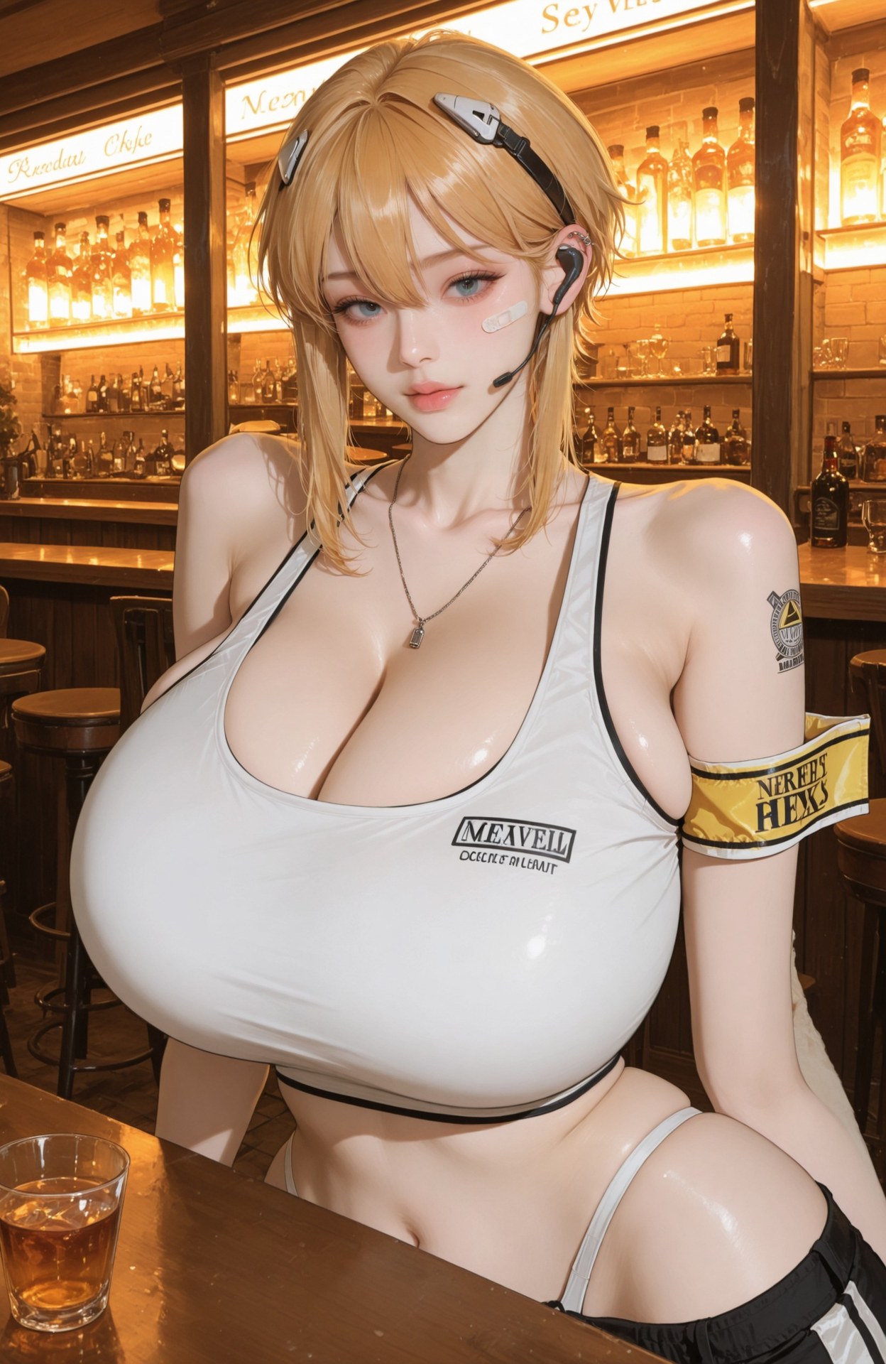 AI Generated Anime Girl - Goddess of Victory NIKKE Maxwell bộ ảnh AI bodysuit, wet-look styling, explicit nude detail 107P