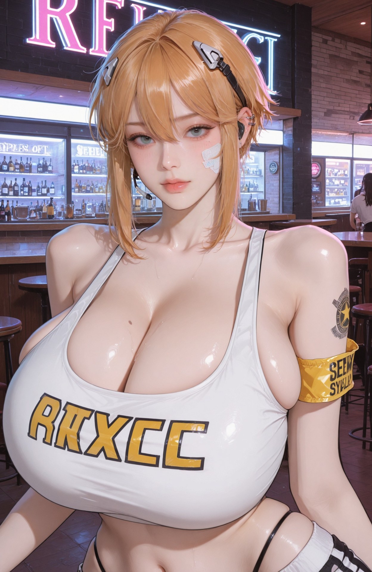 AI Generated Anime Girl - Goddess of Victory NIKKE Maxwell bộ ảnh AI bodysuit, wet-look styling, explicit nude detail 107P