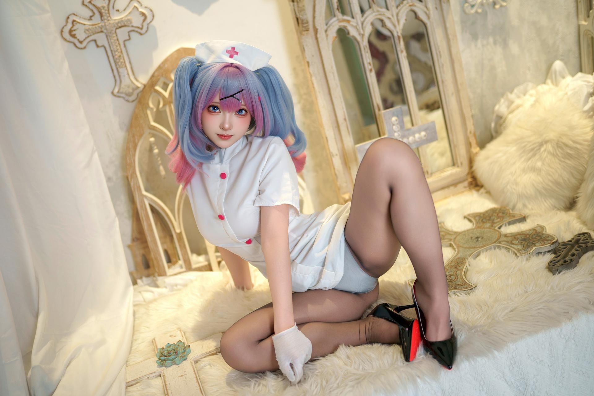 [photo set] Bangni Bunny - Rabbit Hole Nurse real-person photo set 86P9V