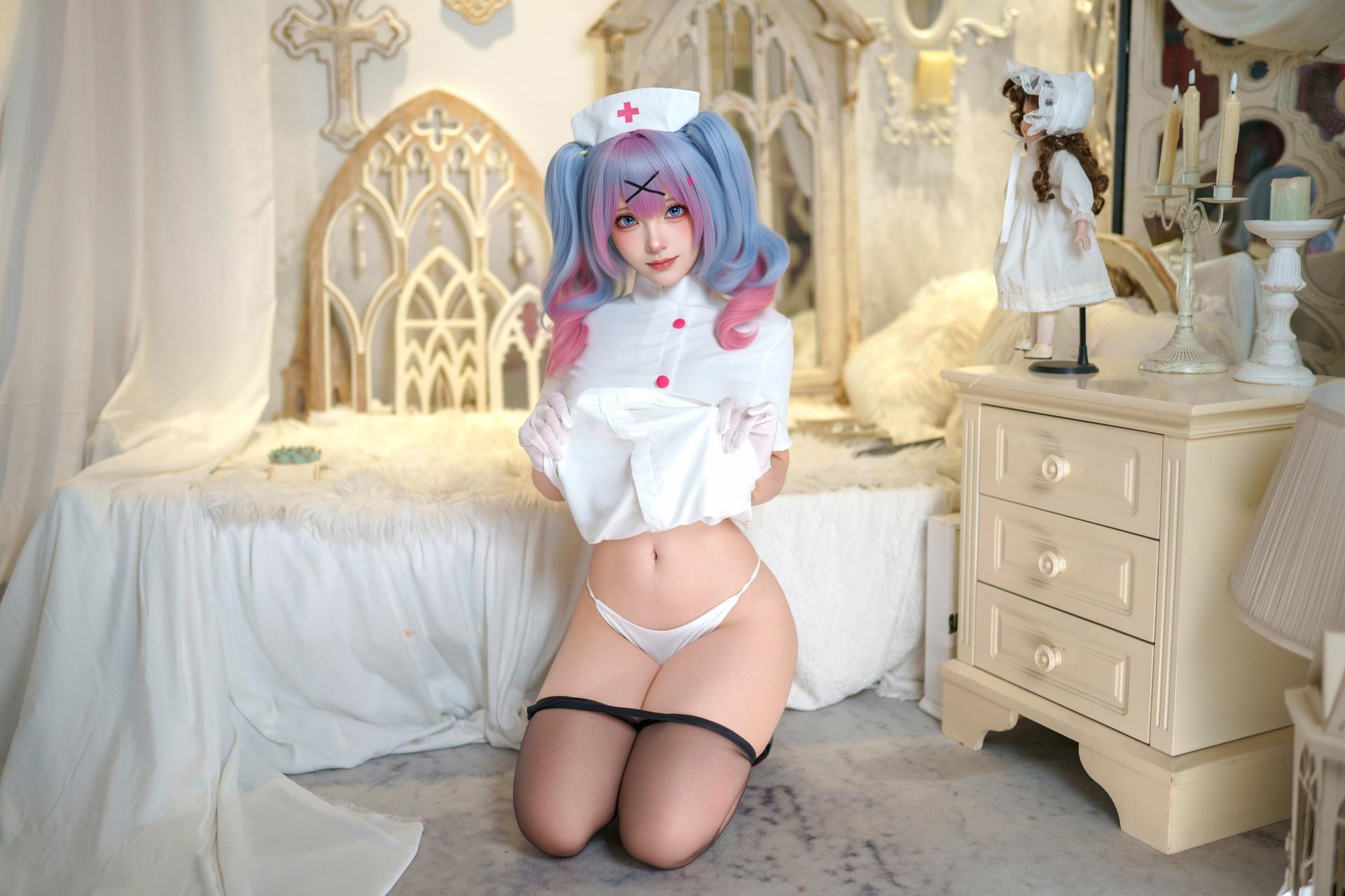 [photo set] Bangni Bunny - Rabbit Hole Nurse real-person photo set 86P9V