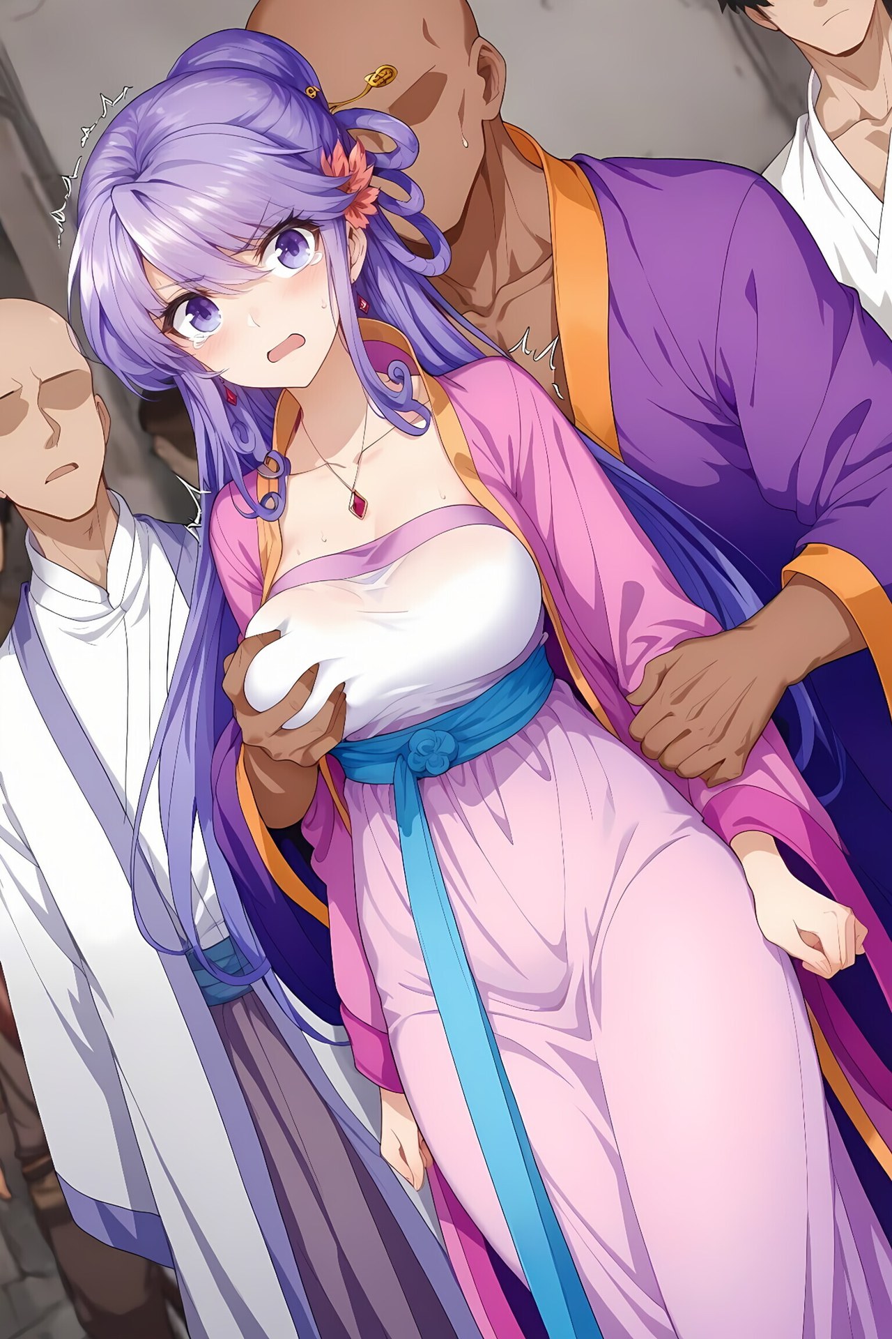 AI Porn - 극품가정 소부인 보라색 머리 고전의상 노출 누드 보라색 머리 고전의상, 스토리 침실 장면, 노출 누드 AI 이미지 갤러리 184P