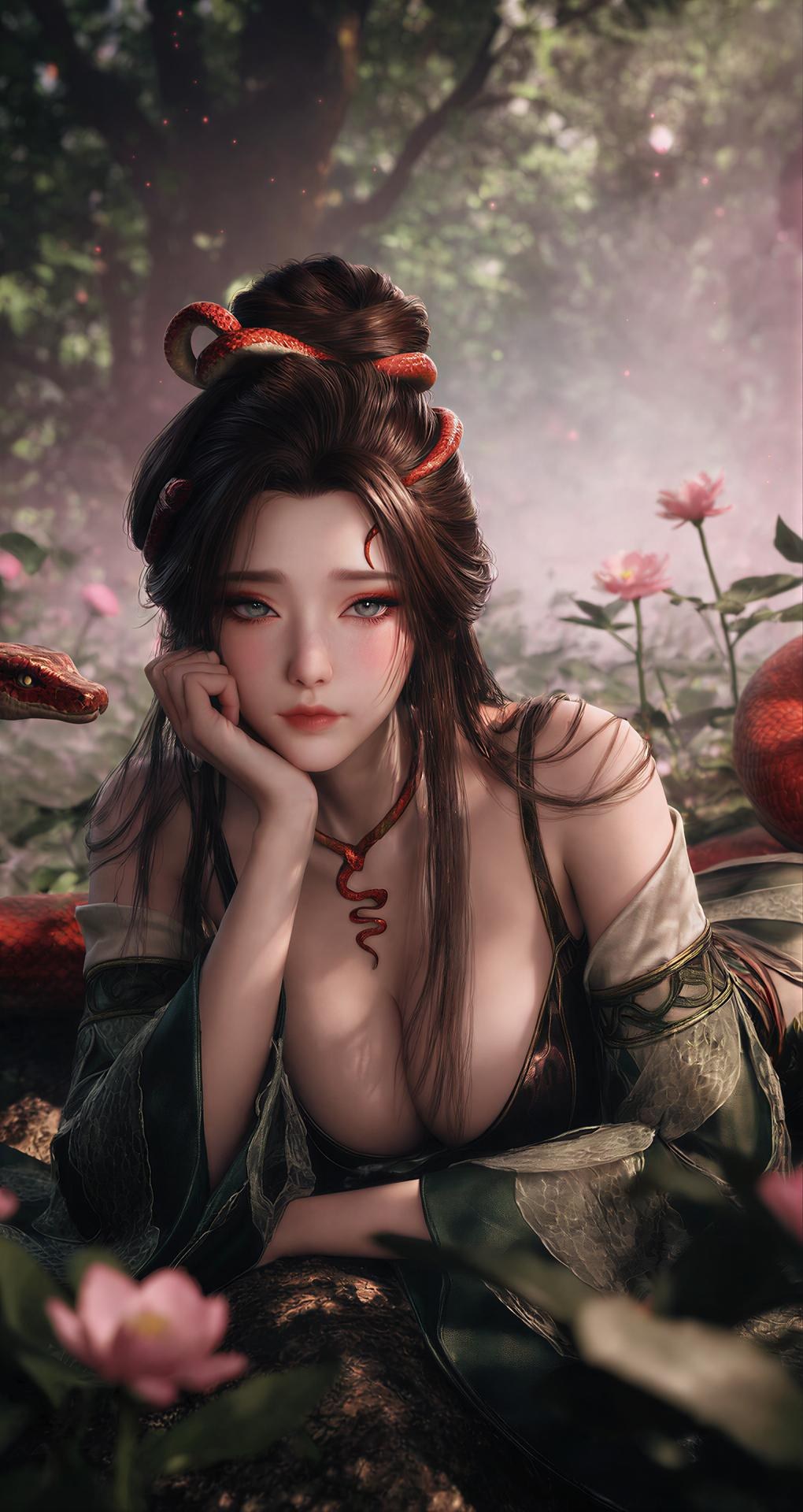 AI Porn - Long Jiaonan ป่า ชุดลายงู รายละเอียดผู้ใหญ่ ฉากป่า ชุดลายงู และรายละเอียดเปลือยอก แกลเลอรี AI 162P