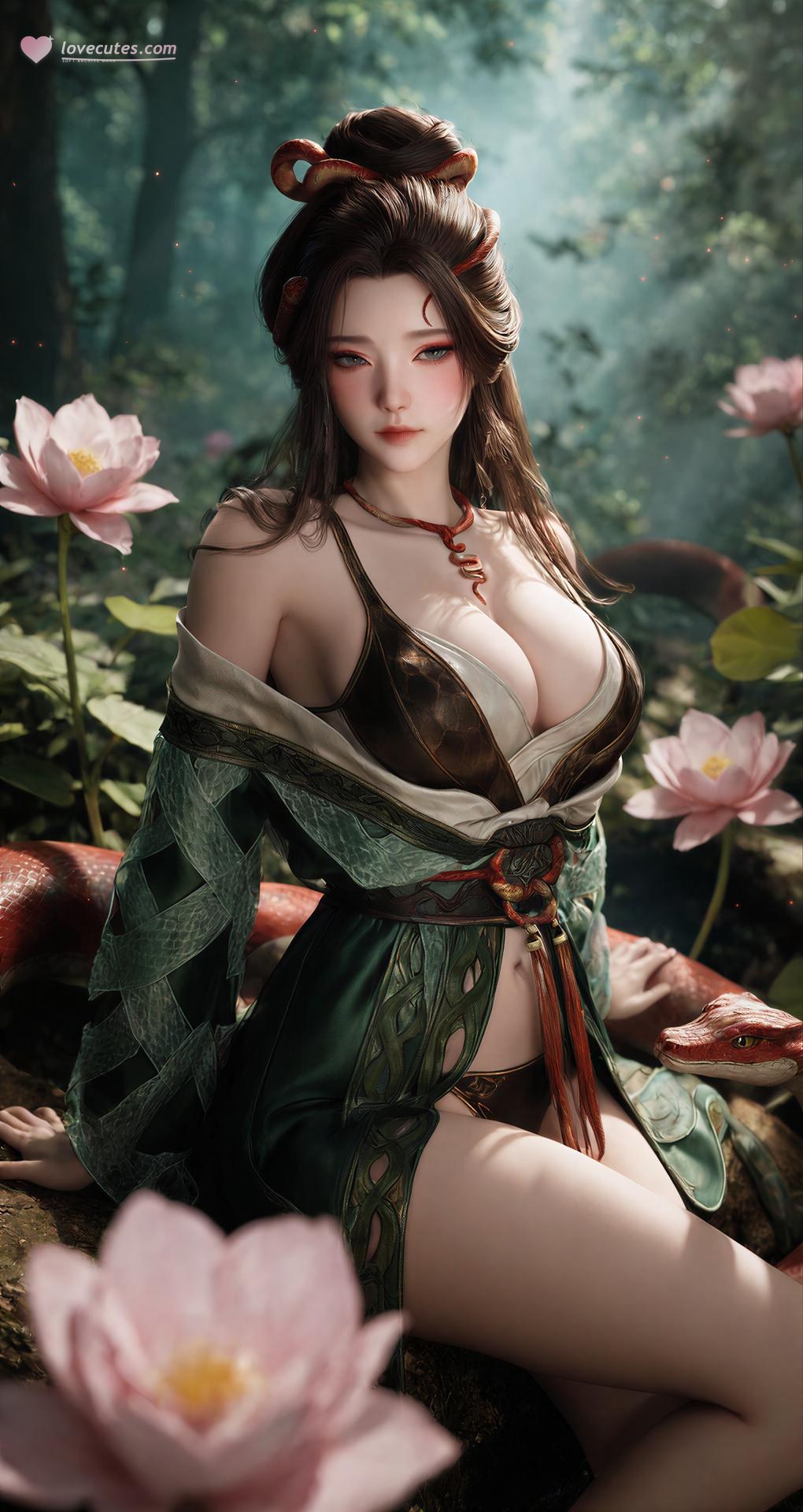 AI Porn - Long Jiaonan ป่า ชุดลายงู รายละเอียดผู้ใหญ่ ฉากป่า ชุดลายงู และรายละเอียดเปลือยอก แกลเลอรี AI 162P
