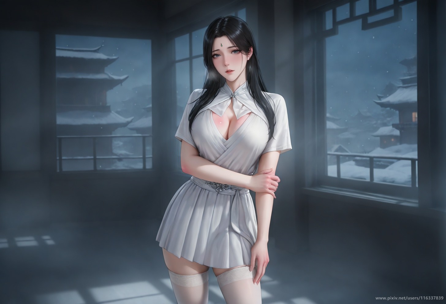 AI Porn - 裴：白衣黑丝擦边露点成人向圖集 139P