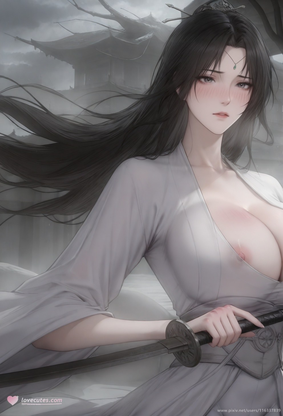 AI Porn - 배 흰 의상 스타킹 상반신 노출 성인 흰 의상, 스타킹, 상반신 노출, 침실 포즈 AI 이미지 갤러리 139P