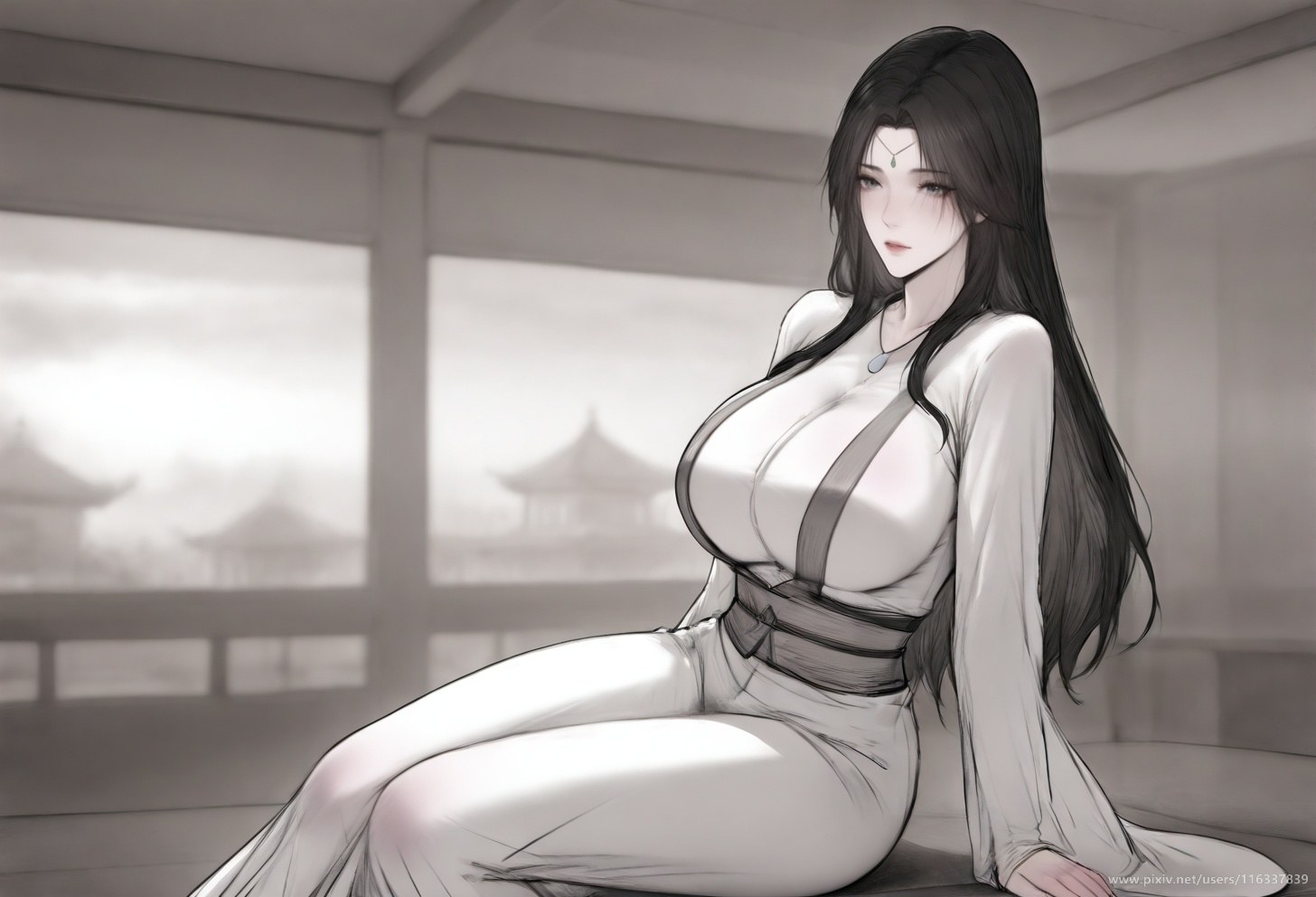 AI Porn - 裴：白衣黑丝擦边露点成人向圖集 139P