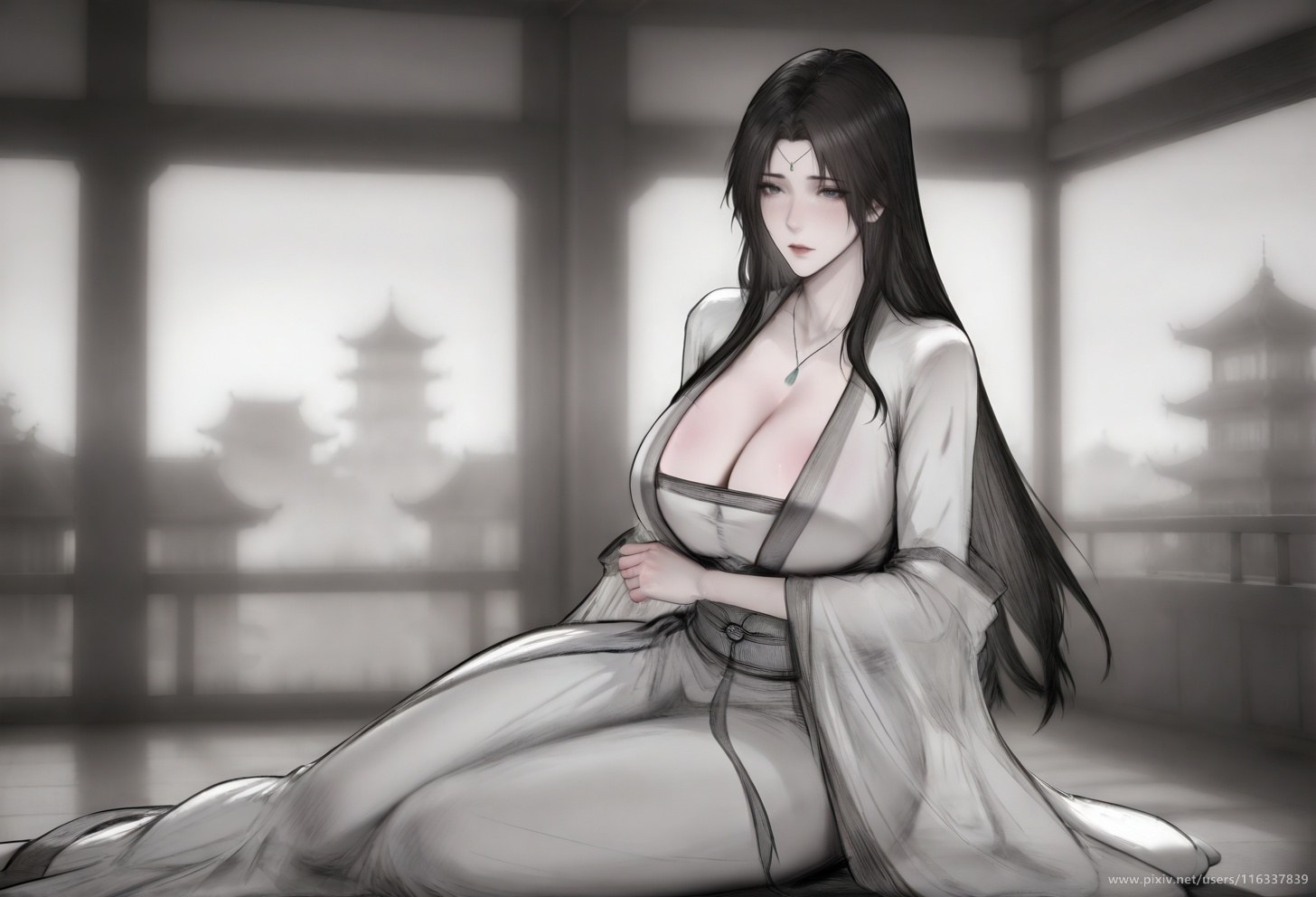 AI Porn - 裴：白衣黑丝擦边露点成人向圖集 139P