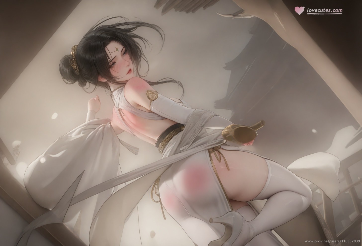 AI Porn - 裴：白衣黑丝擦边露点成人向圖集 139P