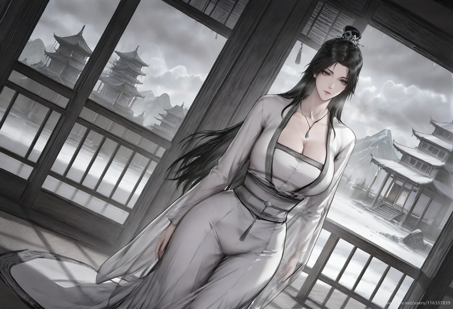 AI Porn - 裴：白衣黑丝擦边露点成人向圖集 139P