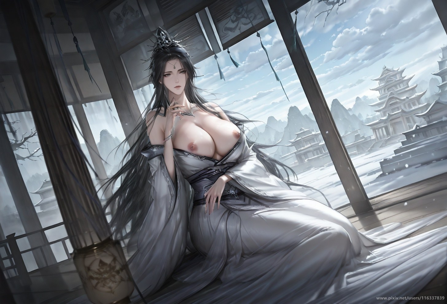 AI Porn - 裴：白衣黑丝擦边露点成人向圖集 139P