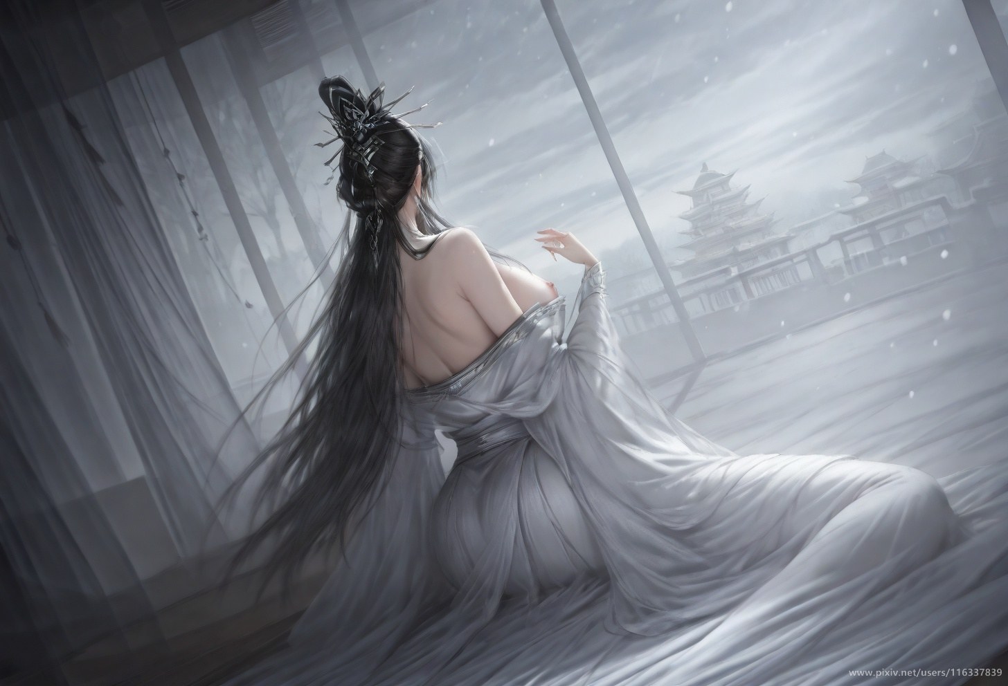 AI Porn - 裴：白衣黑丝擦边露点成人向圖集 139P