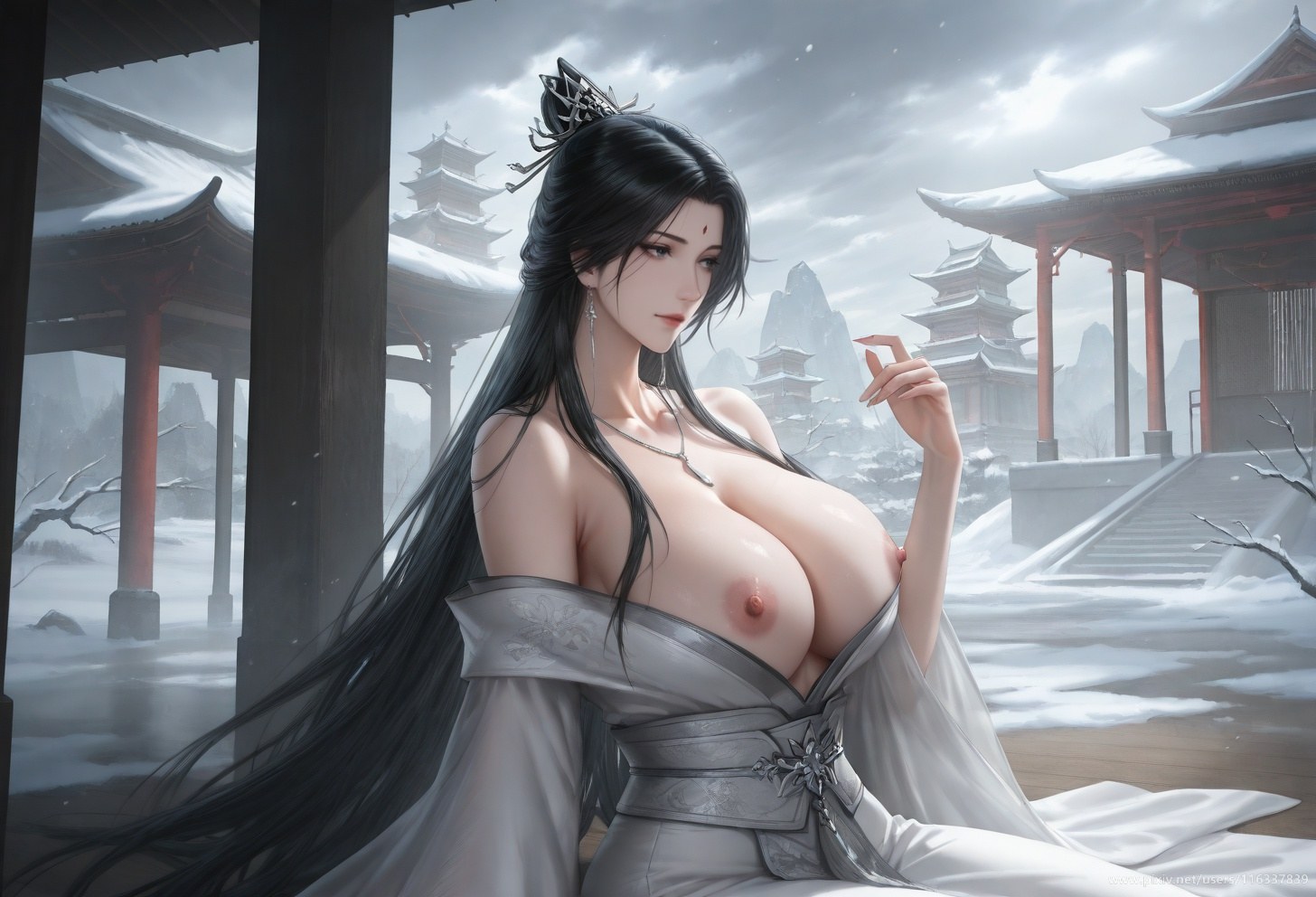 AI Porn - 裴：白衣黑丝擦边露点成人向圖集 139P