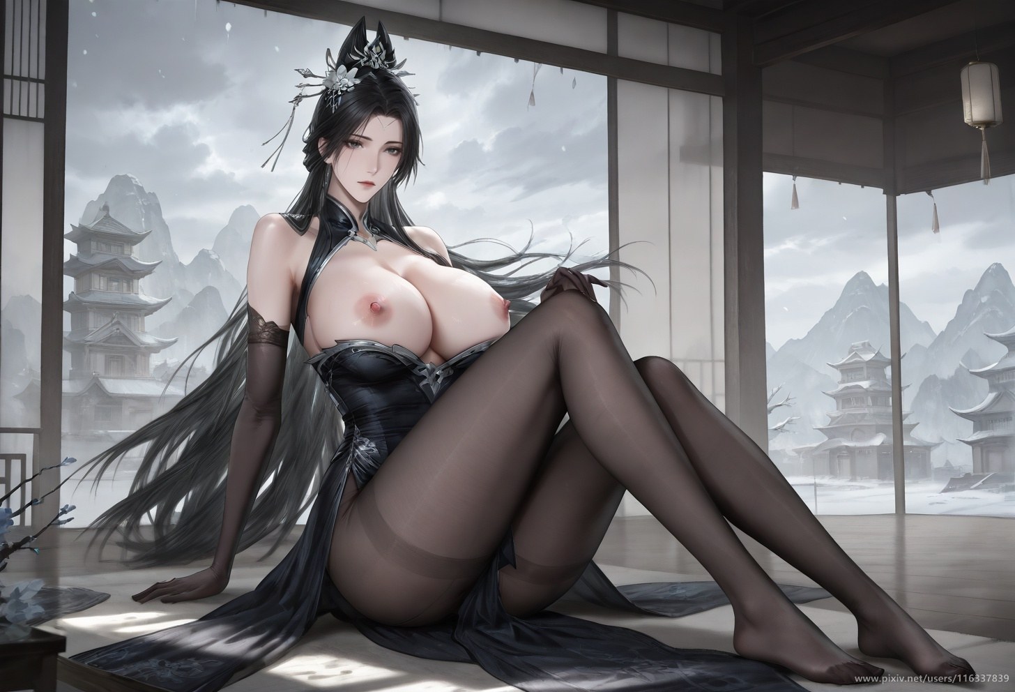 AI Porn - 裴：白衣黑丝擦边露点成人向圖集 139P