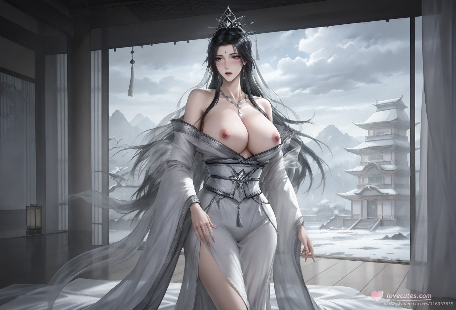 AI Porn - 裴：白衣黑丝擦边露点成人向圖集 139P