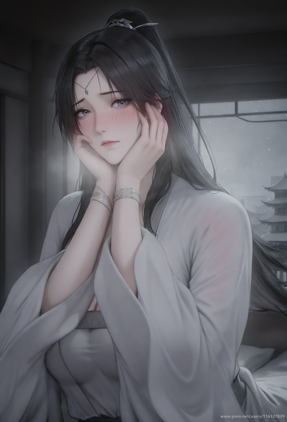 AI Porn - 裴：白衣黑丝擦边露点成人向圖集 139P