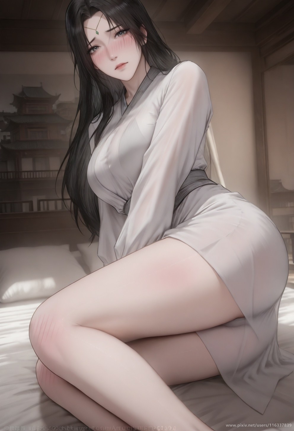 AI Porn - 裴：白衣黑丝擦边露点成人向圖集 139P