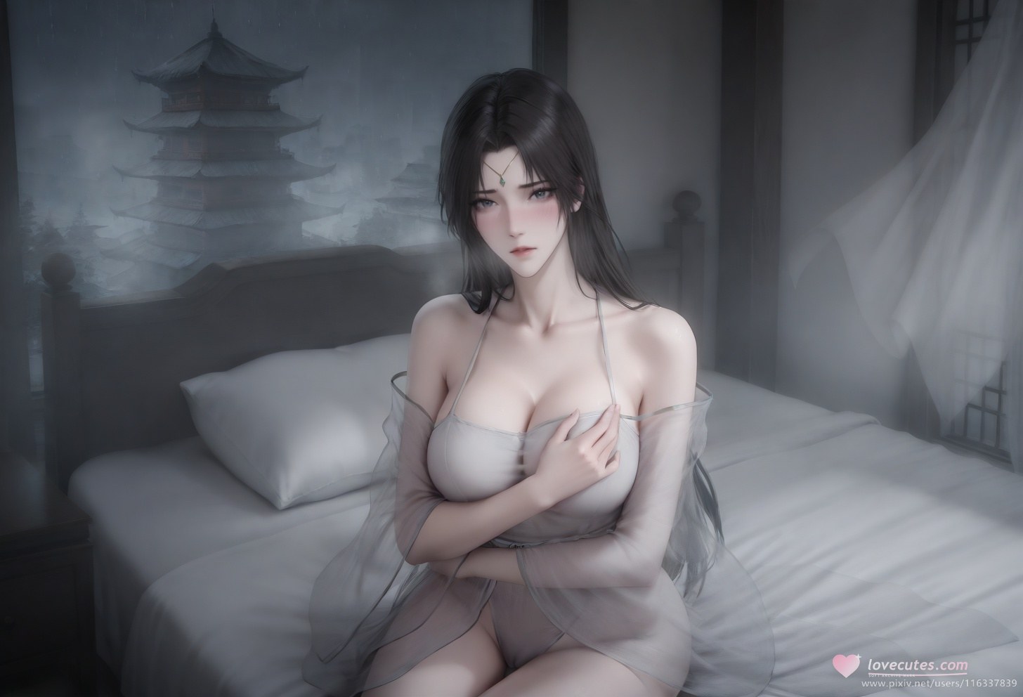 AI Porn - 裴：古风剧情白衣露点成人向圖集 102P