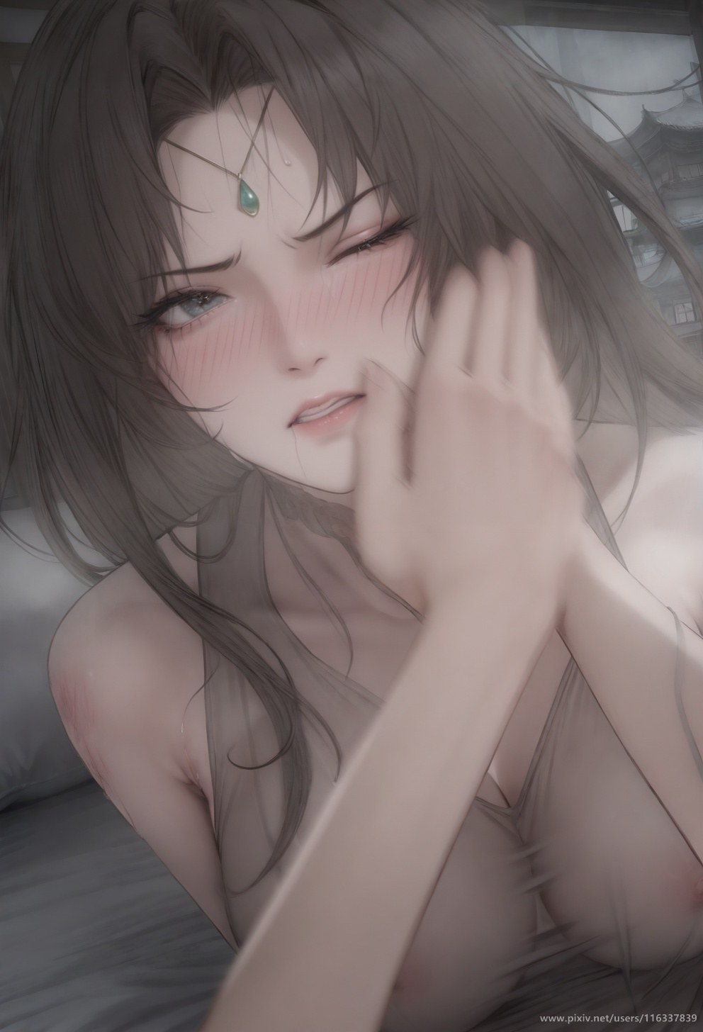 AI Porn - 배 고풍 흰 의상 스토리 성인 고풍 흰 의상, 실내 스토리, 상반신 노출 AI 이미지 갤러리 102P