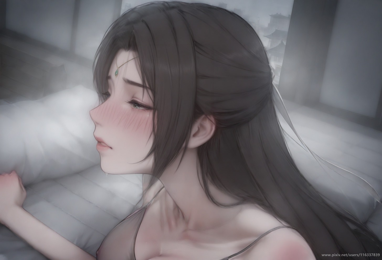 AI Porn - 배 고풍 흰 의상 스토리 성인 고풍 흰 의상, 실내 스토리, 상반신 노출 AI 이미지 갤러리 102P