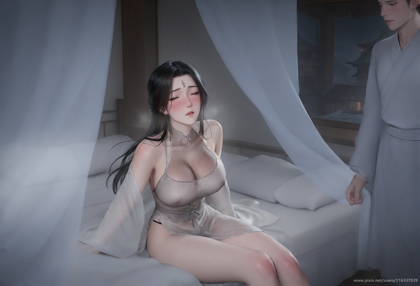 AI Porn - Pei áo trắng cổ phong cốt truyện người lớn áo trắng cổ phong, bối cảnh trong phòng và chi tiết người lớn bộ sưu tập AI 102P