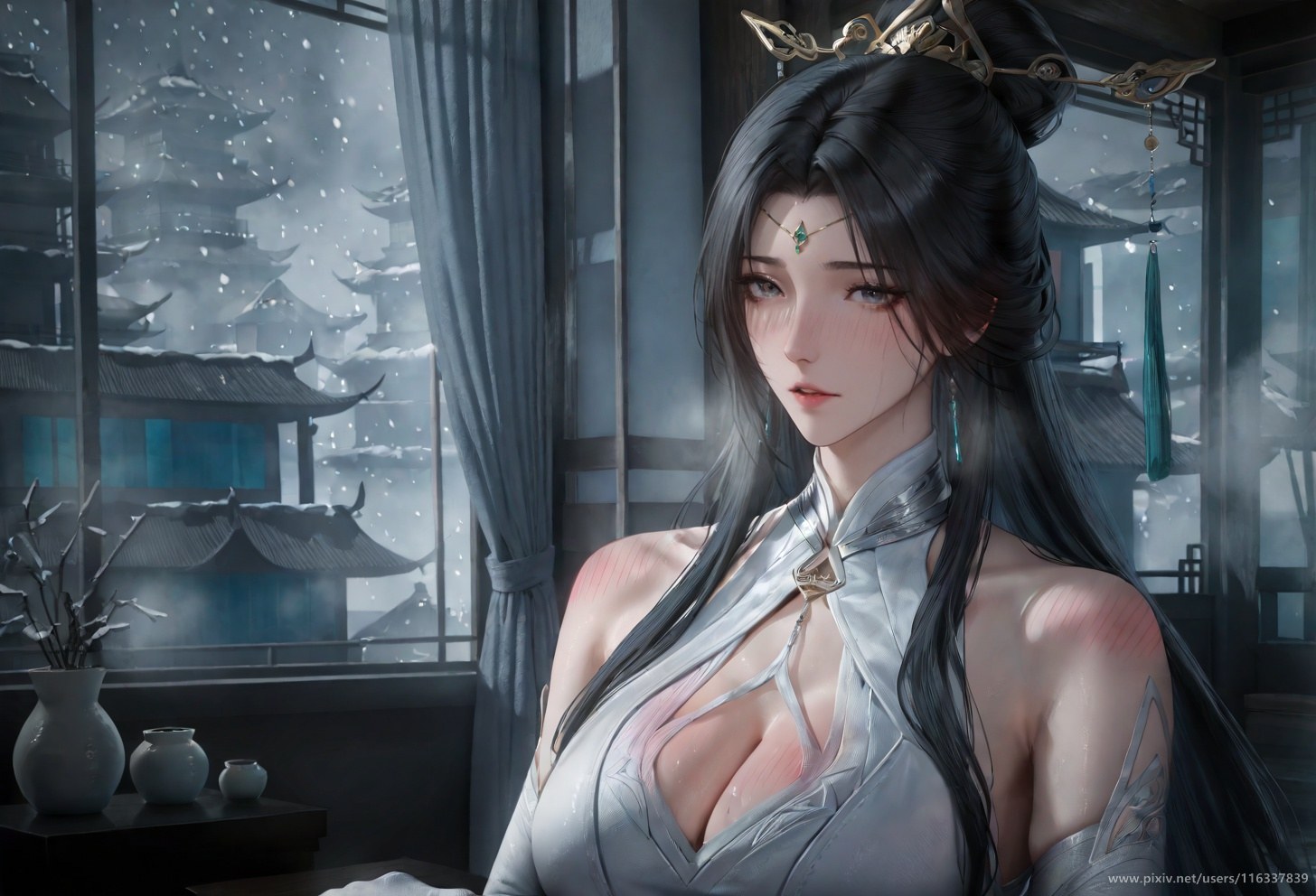 AI Porn - Pei áo trắng cổ phong cốt truyện người lớn áo trắng cổ phong, bối cảnh trong phòng và chi tiết người lớn bộ sưu tập AI 102P