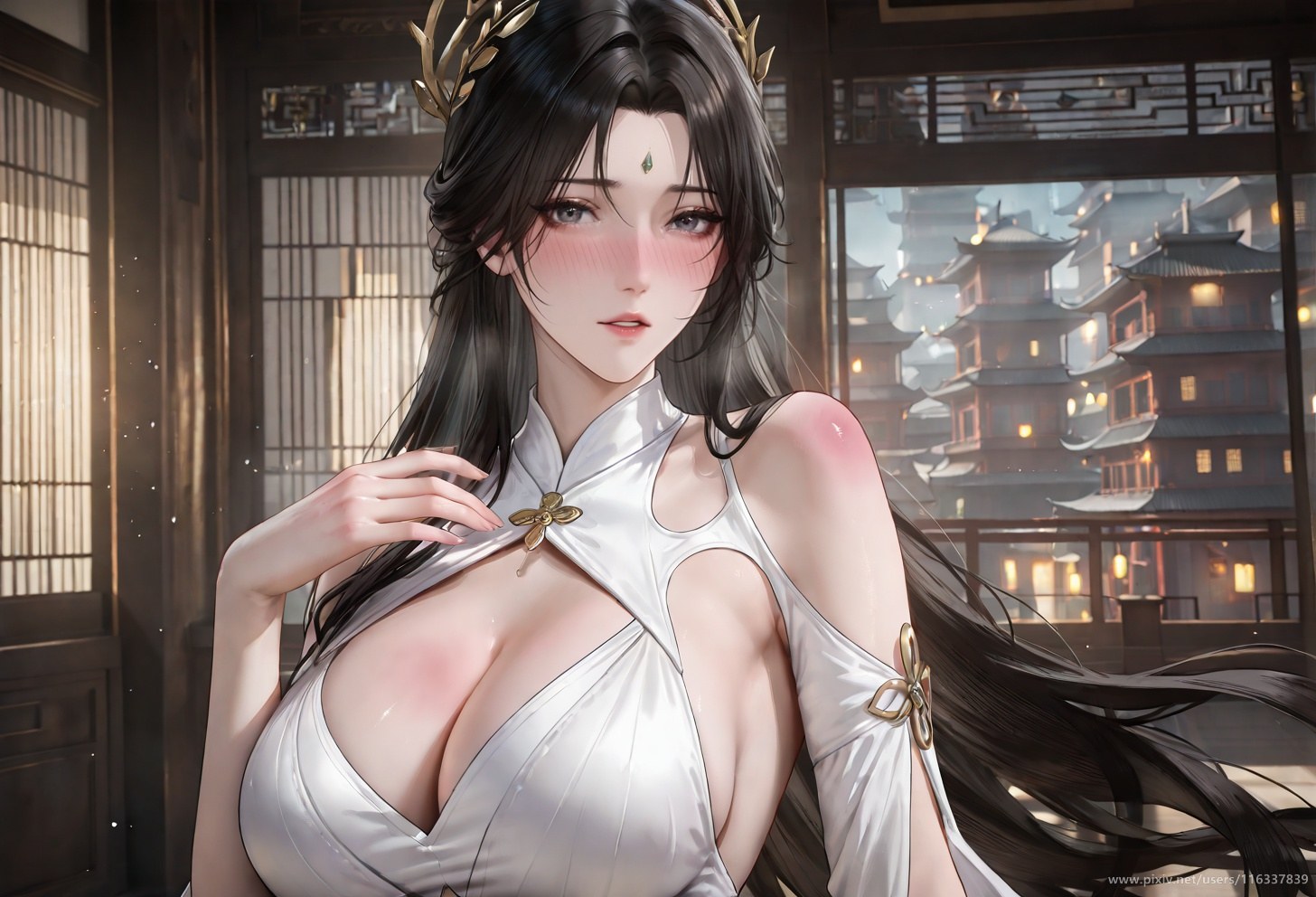 AI Porn - Pei áo trắng cổ phong cốt truyện người lớn áo trắng cổ phong, bối cảnh trong phòng và chi tiết người lớn bộ sưu tập AI 102P