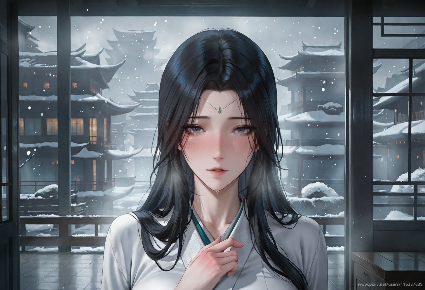 AI Porn - Pei ancient-style white robe story adult ancient-style white robe scenes, indoor story framing, topless adult detail AI Adult Gallery 102P