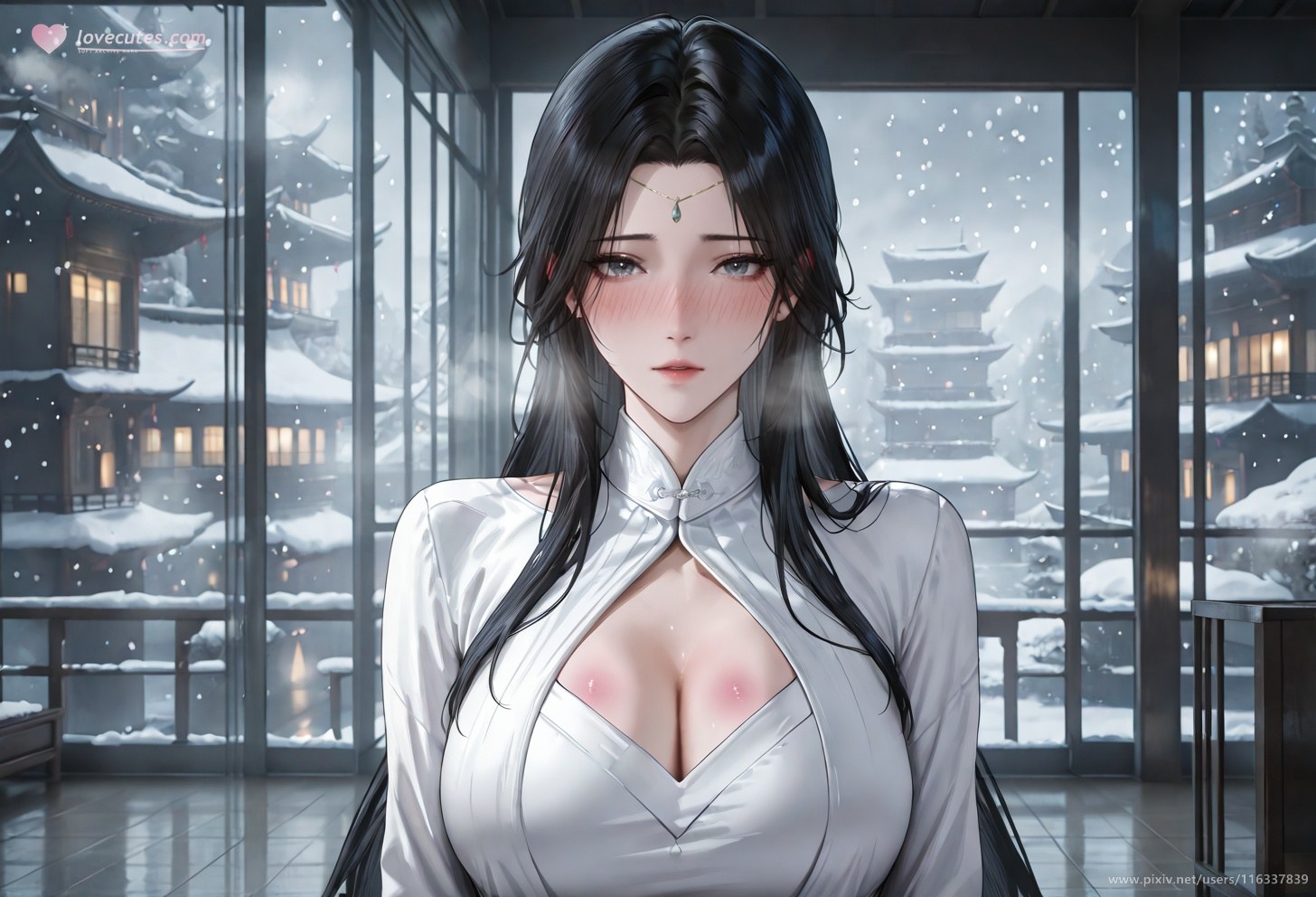 AI Porn - Pei ancient-style white robe story adult ancient-style white robe scenes, indoor story framing, topless adult detail AI Adult Gallery 102P