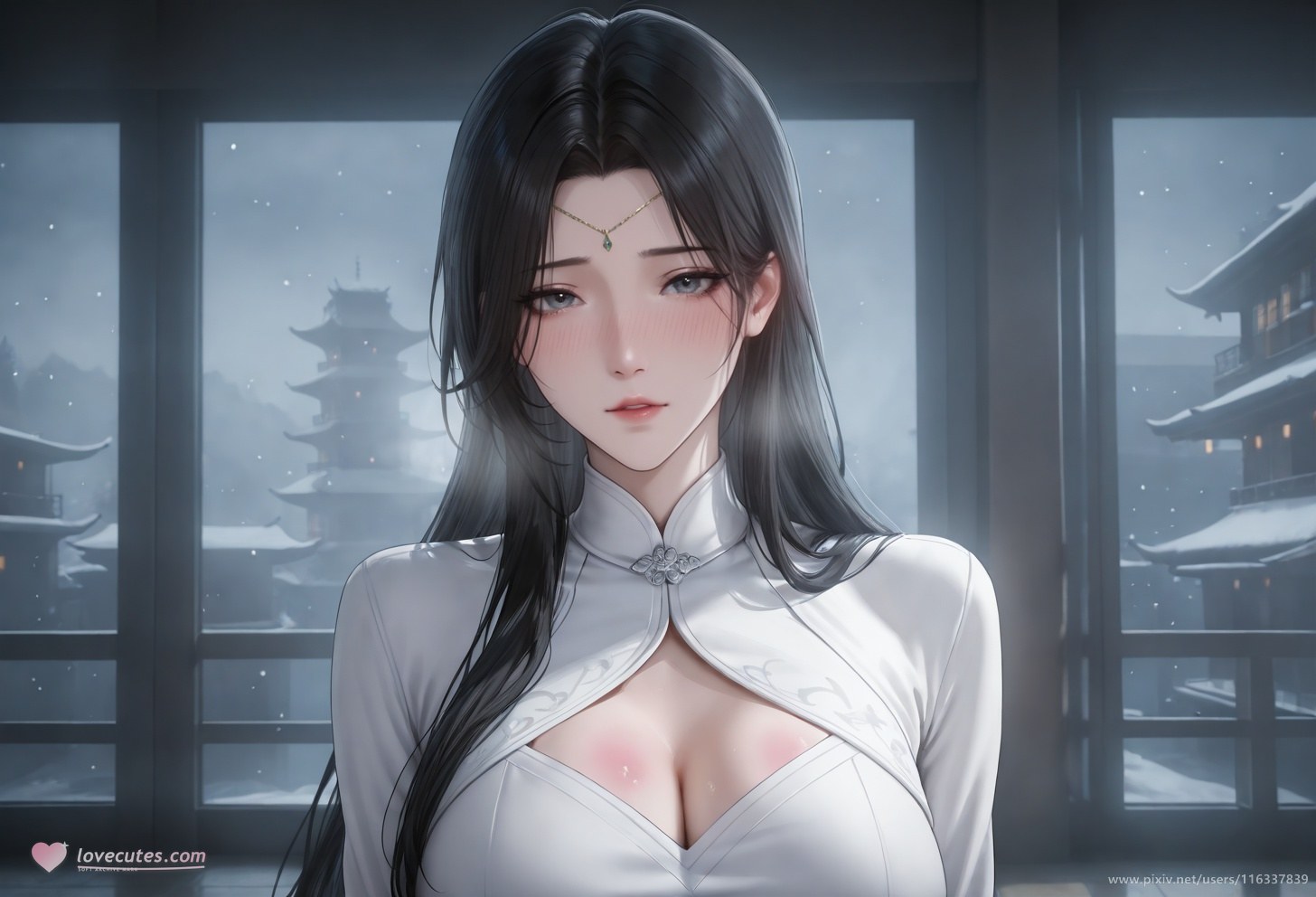AI Porn - Pei ancient-style white robe story adult ancient-style white robe scenes, indoor story framing, topless adult detail AI Adult Gallery 102P