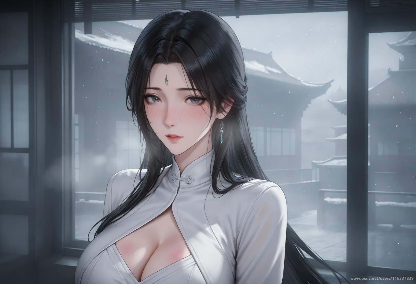 AI Porn - Pei ancient-style white robe story adult ancient-style white robe scenes, indoor story framing, topless adult detail AI Adult Gallery 102P