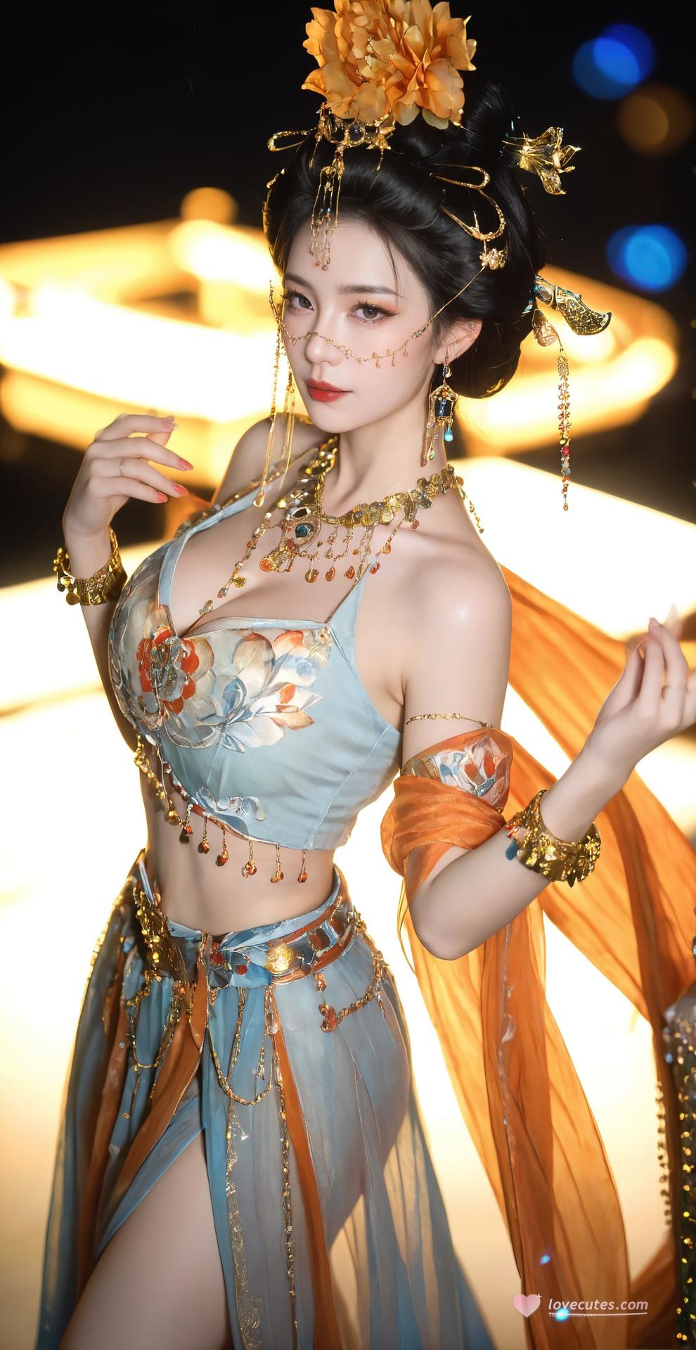 AI Porn - 燕云 醉花阴：金饰古装露穴成人向圖集 284P