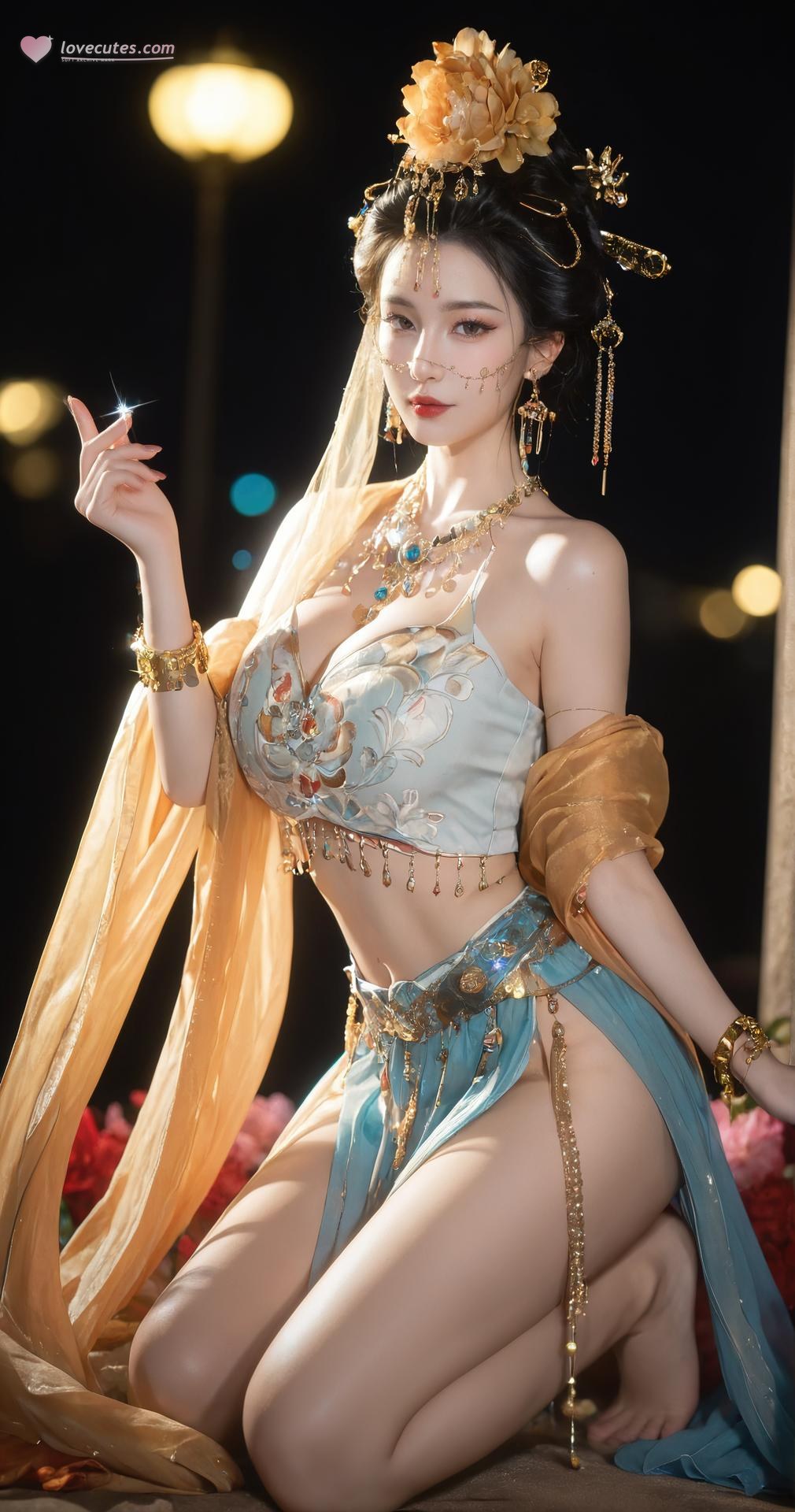 AI Porn - 燕云 醉花阴：金饰古装露穴成人向圖集 284P