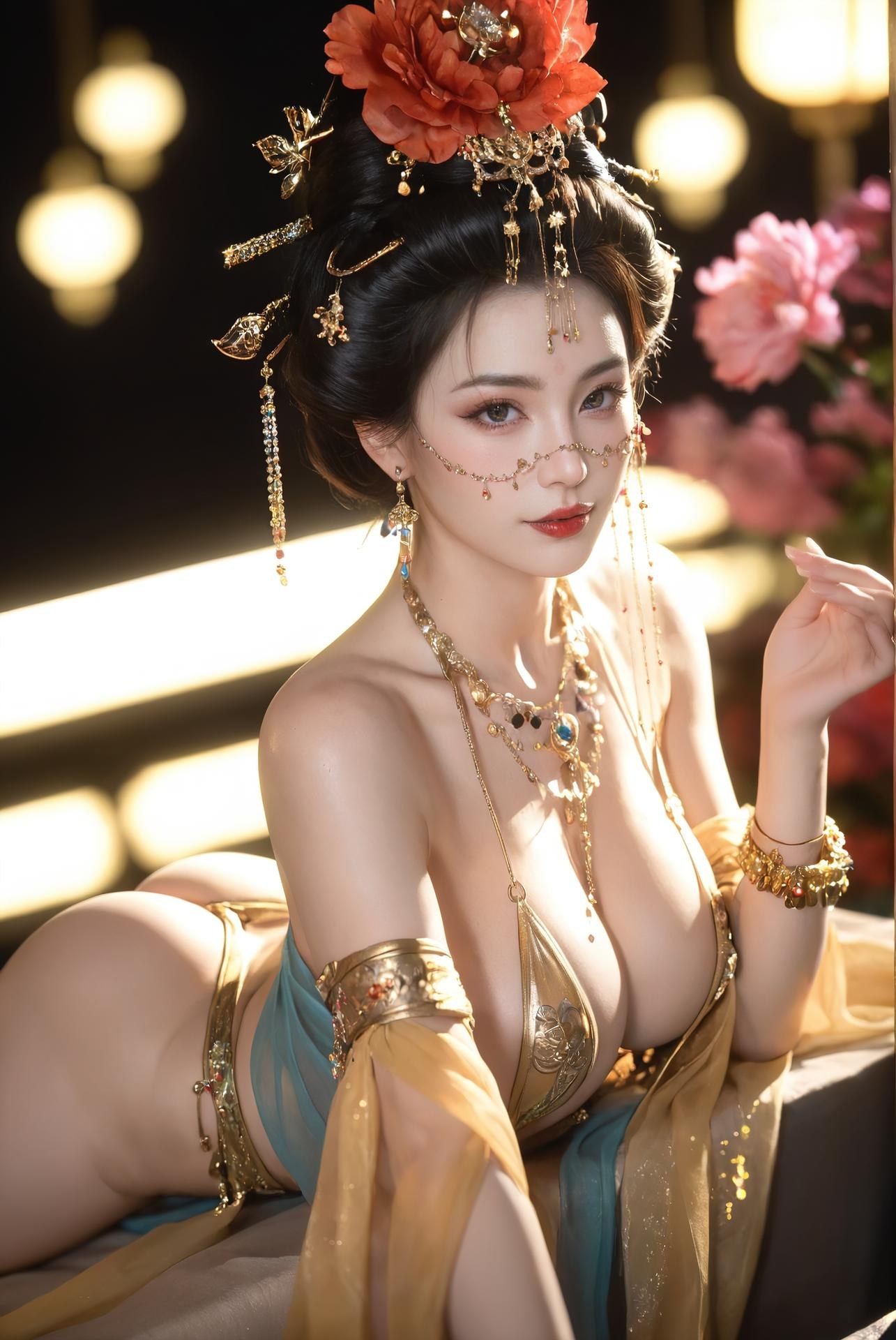 AI Porn - Yanyun Zuihuayin cổ trang trang sức vàng nude người lớn cổ trang trang sức vàng, tạo dáng phòng ngủ và nude người lớn bộ sưu tập AI 284P