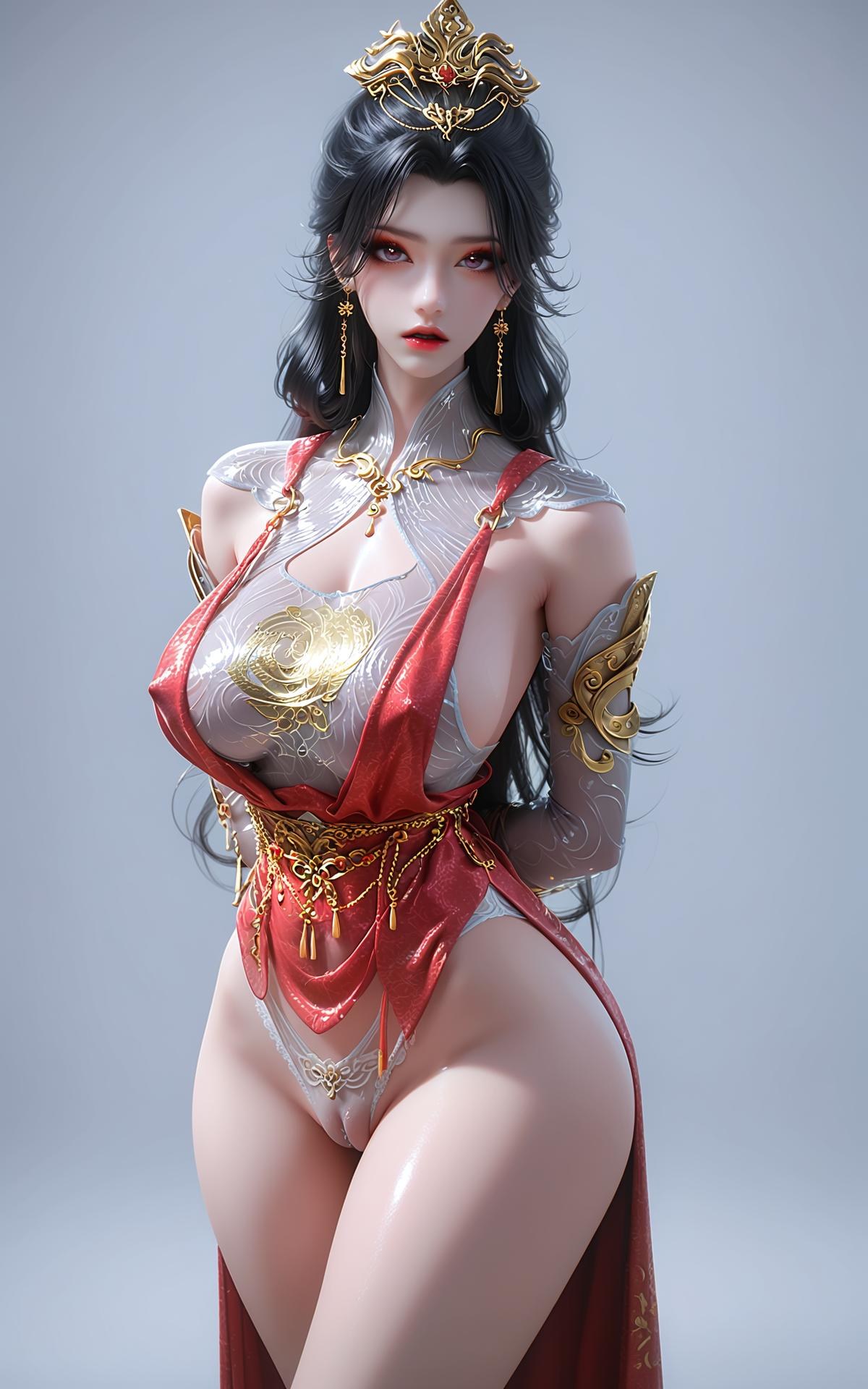 AI Porn - 长生界 赵琳儿：红衣古装露穴成人向圖集 255P