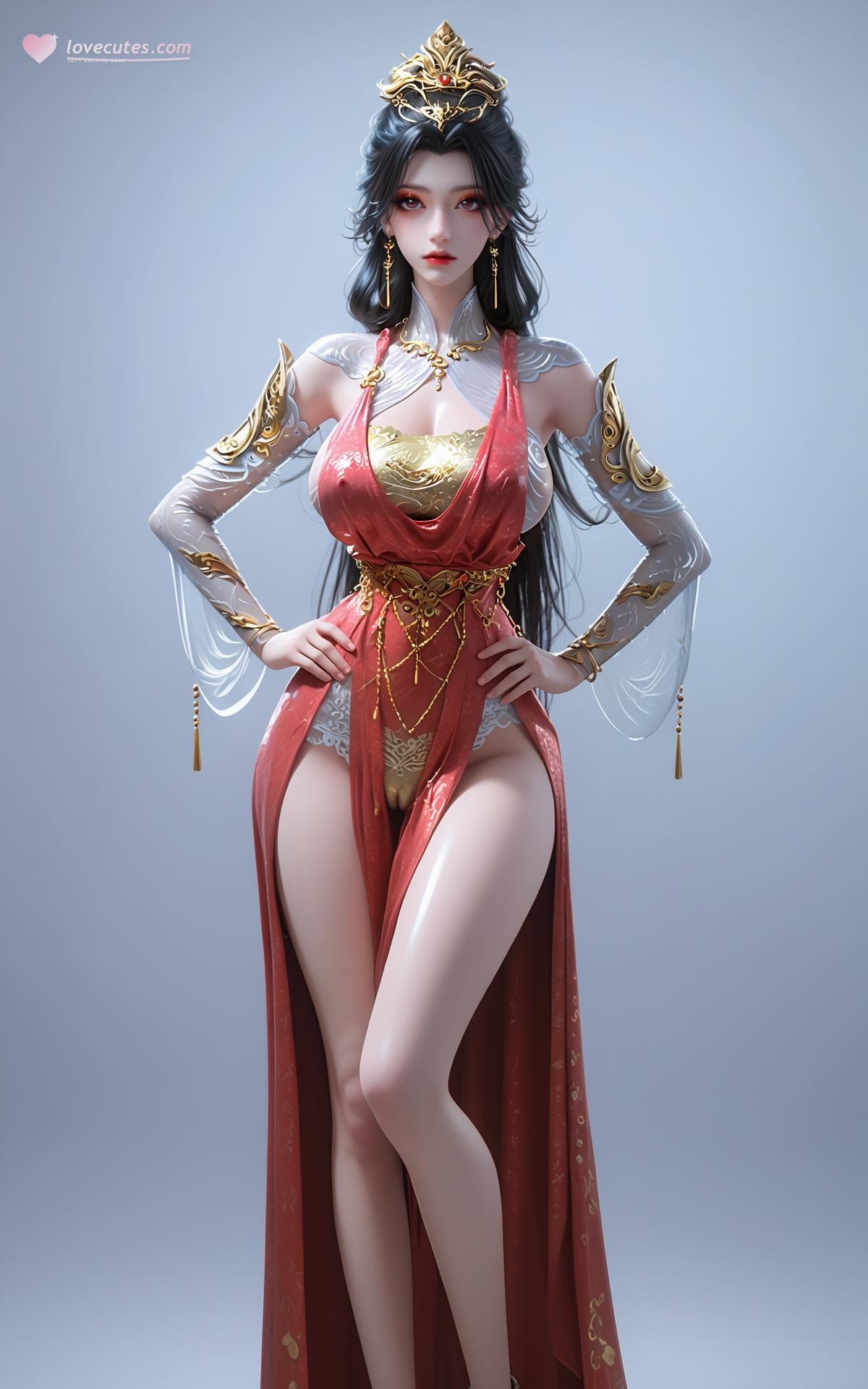 AI Porn - 长生界 赵琳儿：红衣古装露穴成人向圖集 255P