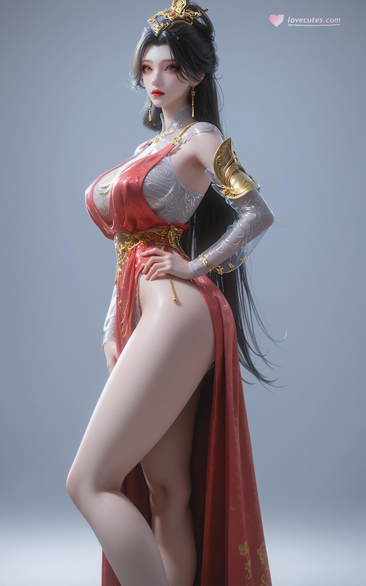 AI Porn - 长生界 赵琳儿：红衣古装露穴成人向圖集 255P