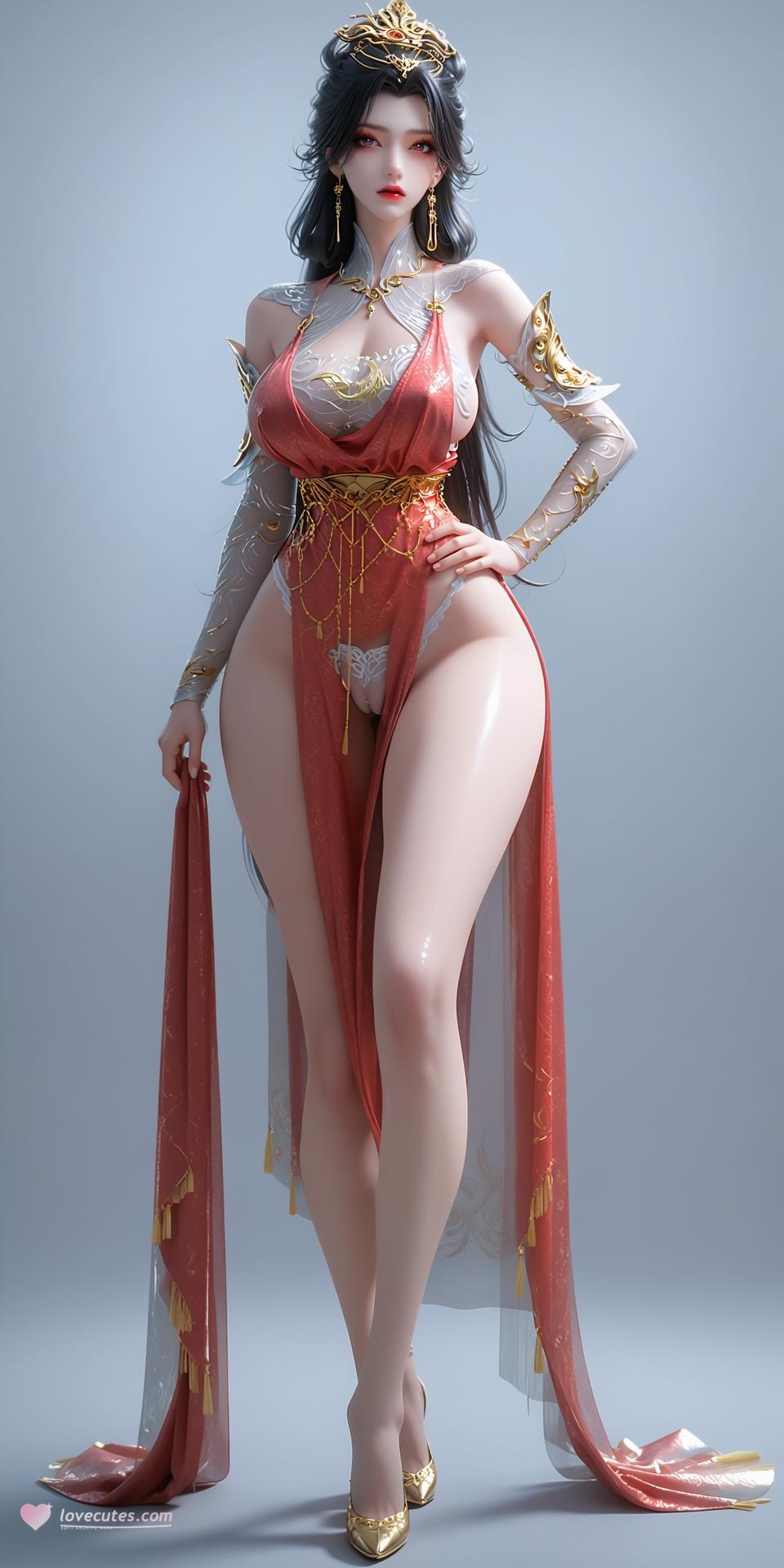 AI Porn - 长生界 赵琳儿：红衣古装露穴成人向圖集 255P