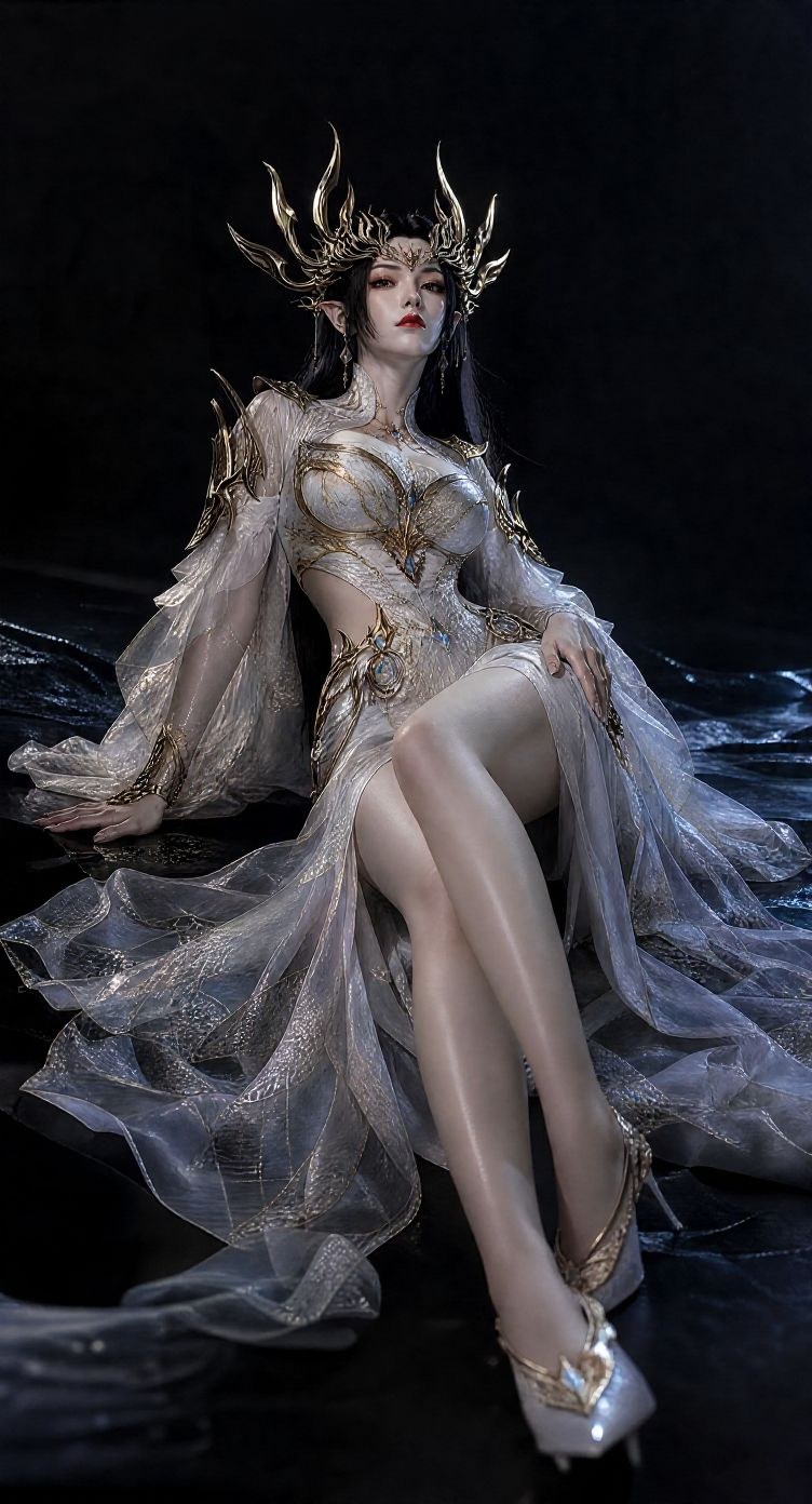 AI Porn - 斗破苍穹 美杜莎：古风角色寫真長髮AI成人向圖集 60P