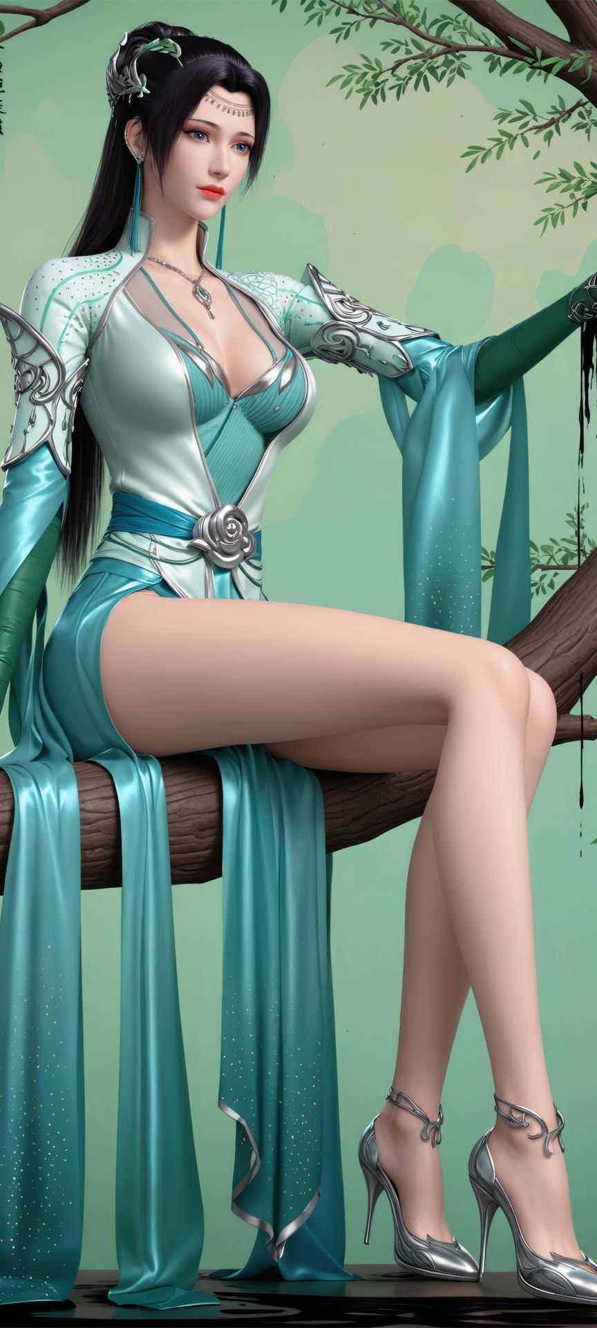 AI Porn - 斗破苍穹 云韵：古风長髮角色寫真AI成人向圖集 941P