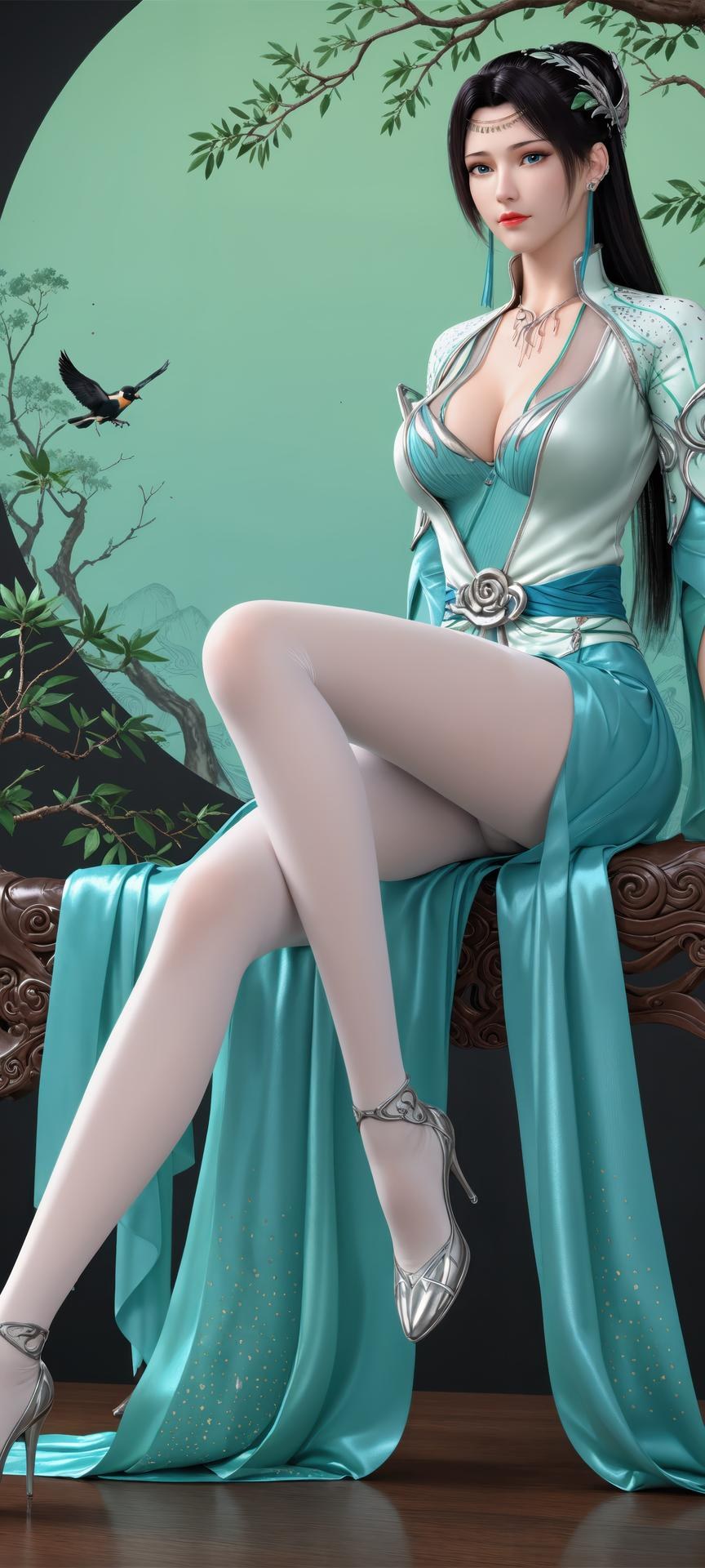 AI Porn - 斗破苍穹 云韵：古风長髮角色寫真AI成人向圖集 941P