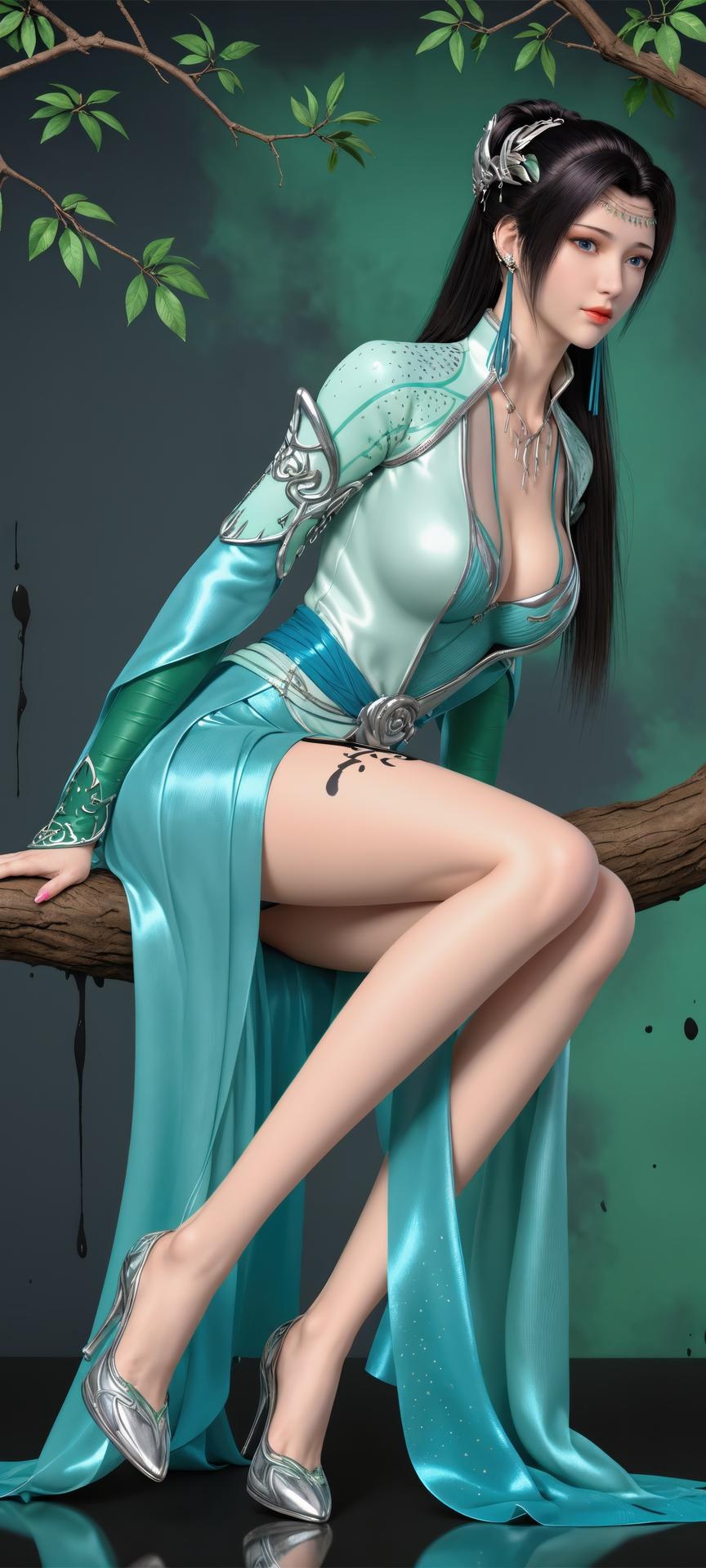 AI Porn - 斗破苍穹 云韵：古风長髮角色寫真AI成人向圖集 941P