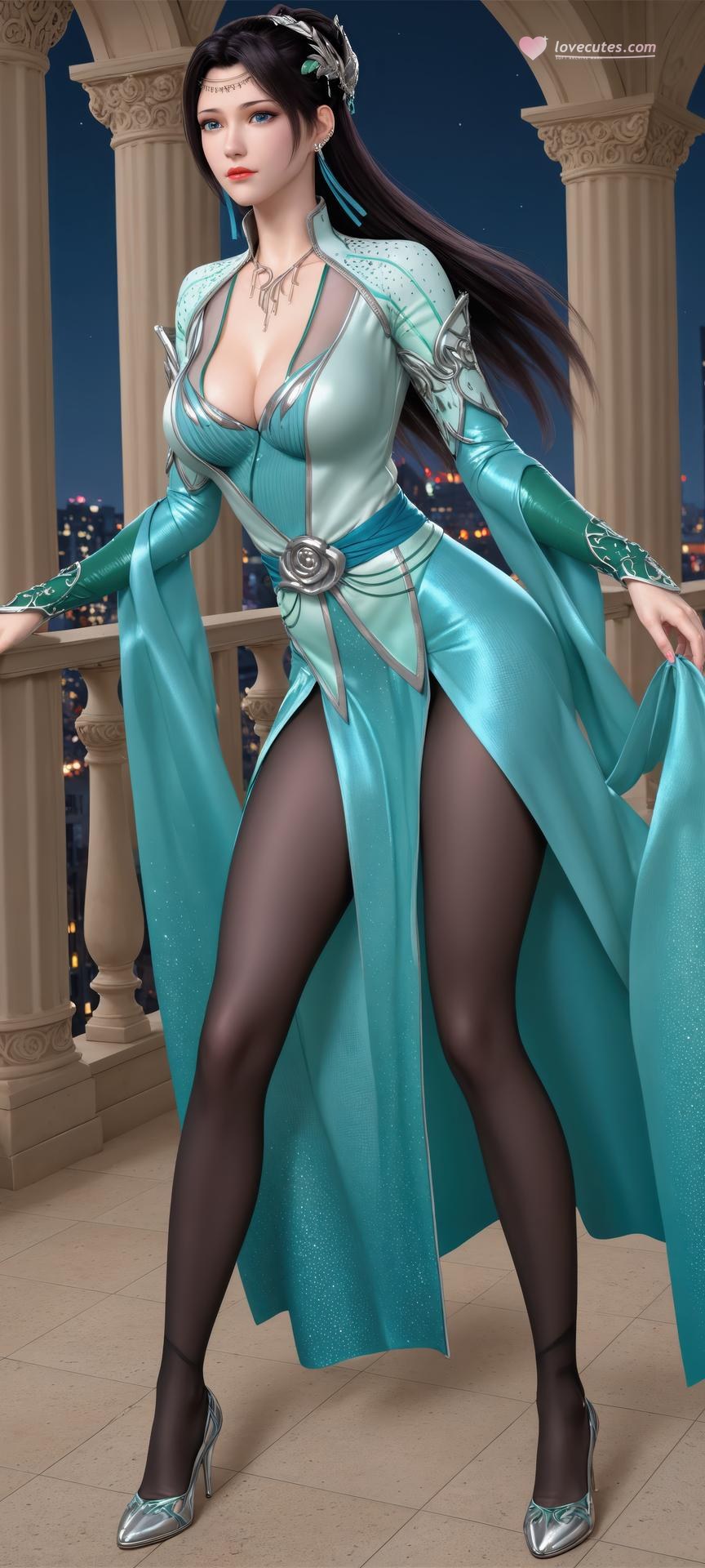AI Porn - 闘破蒼穹 云韵 古風 ロングヘア キャラクター画像集 AI画像ギャラリー 941P