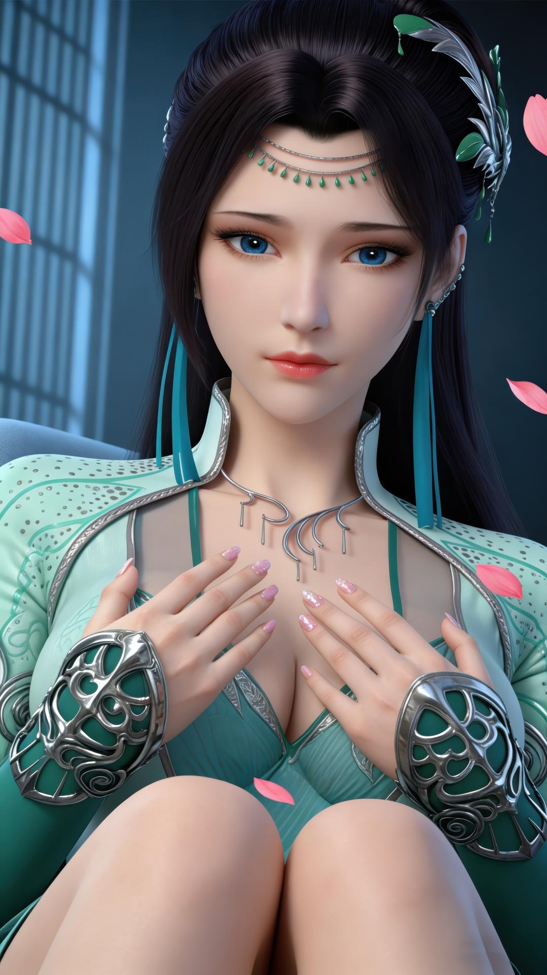 AI Porn - Đấu Phá Thương Khung Yun Yun cổ phong tóc dài bộ ảnh nhân vật bộ sưu tập AI 941P
