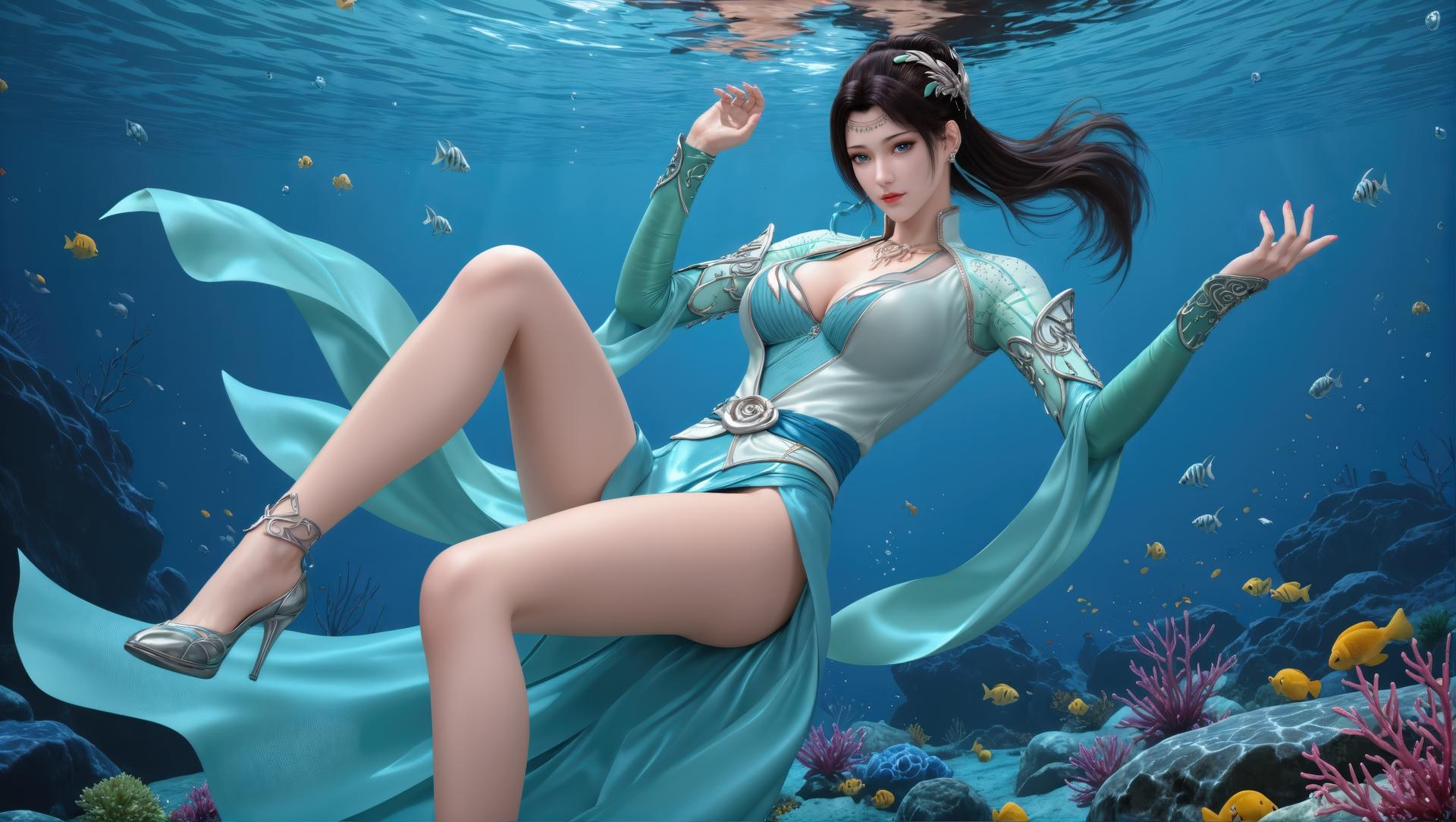 AI Porn - 闘破蒼穹 云韵 古風 ロングヘア キャラクター画像集 AI画像ギャラリー 941P