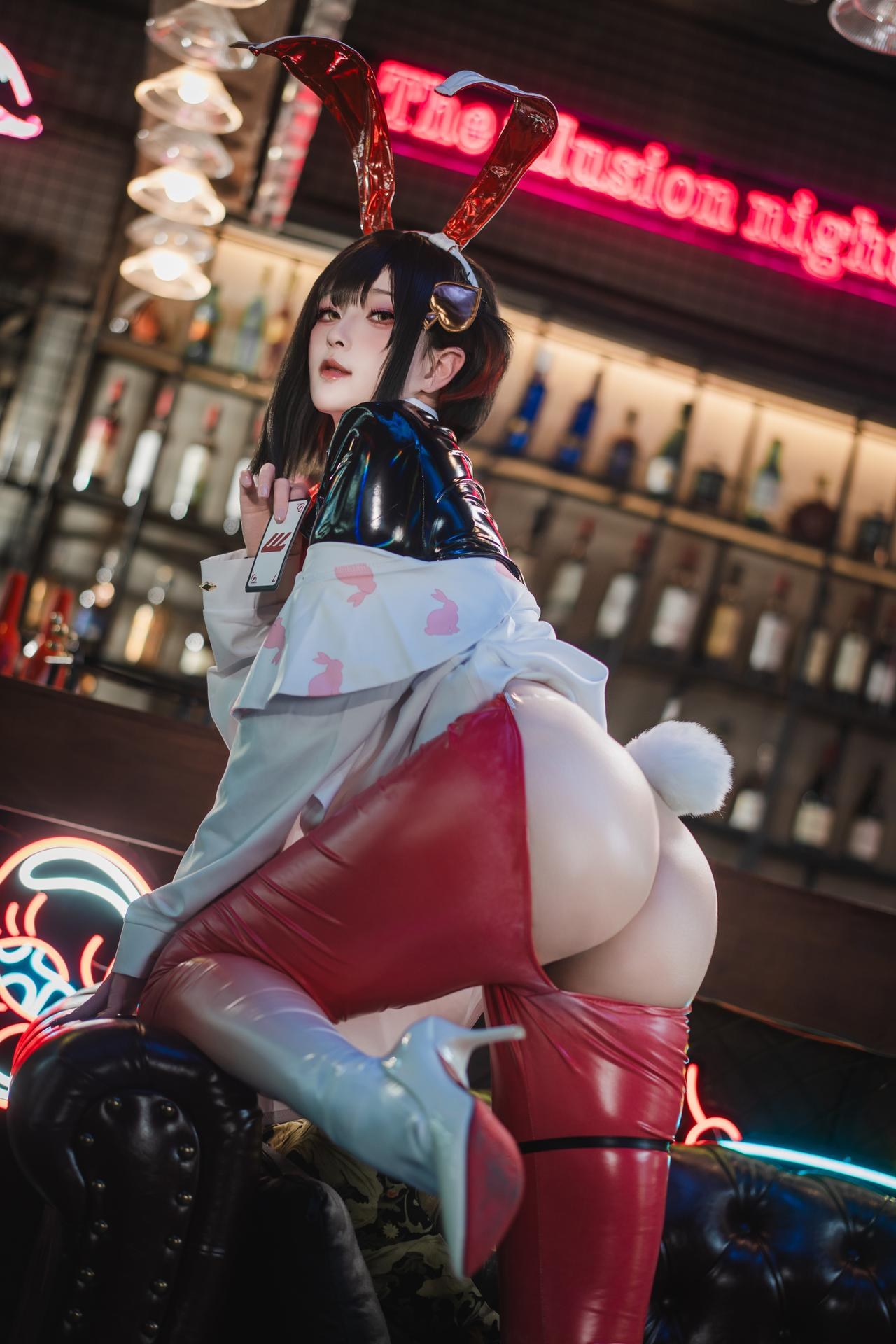 [cosplay] Natsuko夏夏子 - NIKKE 露姬·逆兔女郎：NIKKE 露姬·逆兔女郎角色還原兔女郎美腿 63P